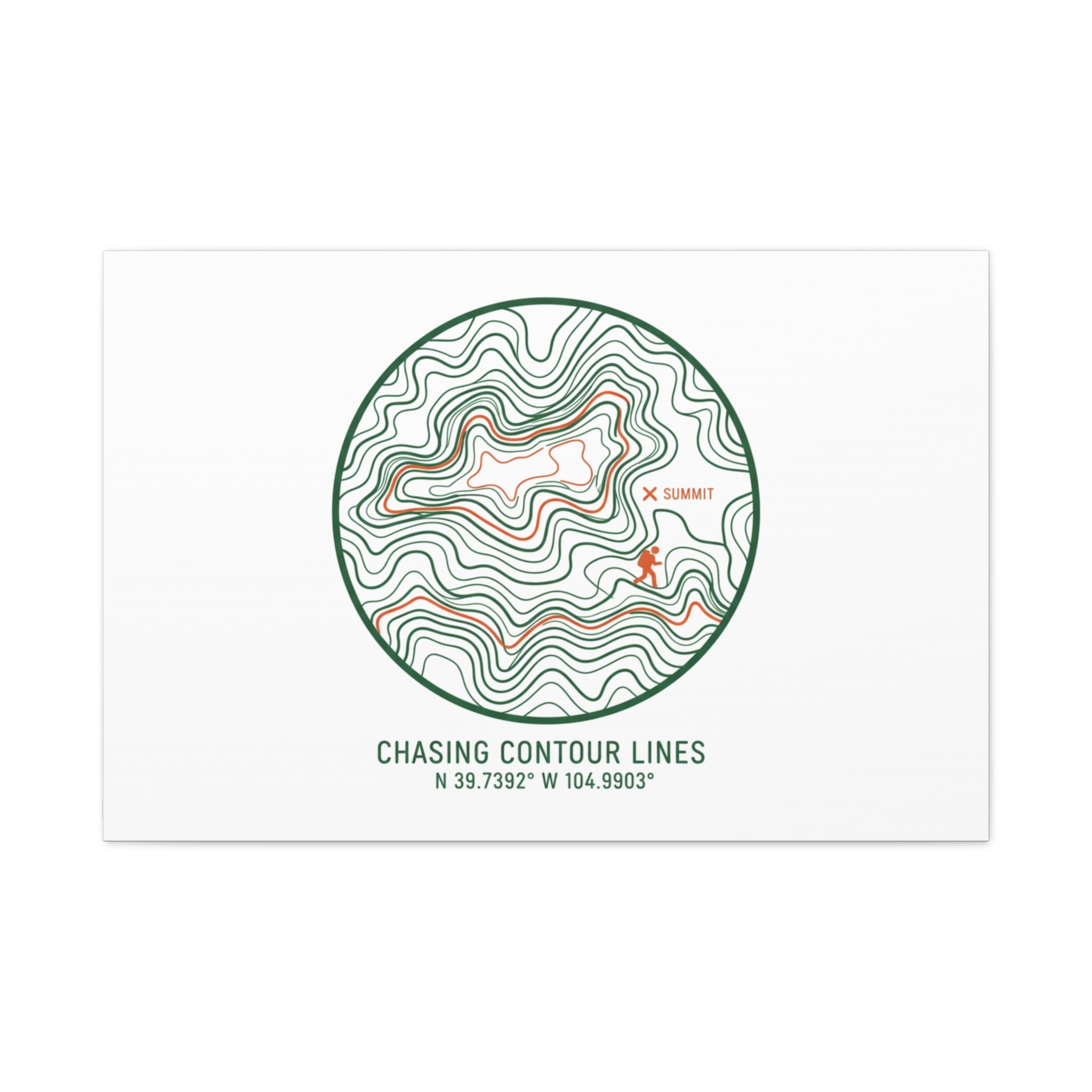 Chasing Contour Lines Topographic Canvas | topographic map print, contour line design