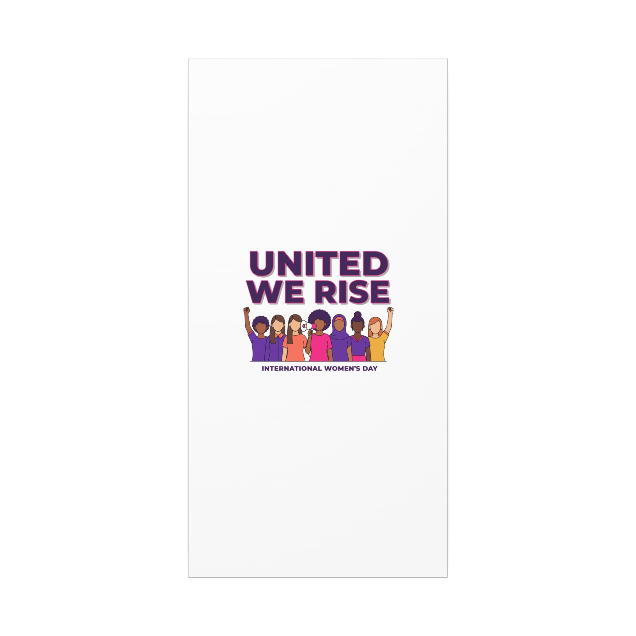 United We Rise Matte Canvas, Stretched | International Women’s Day, IWD Typography
