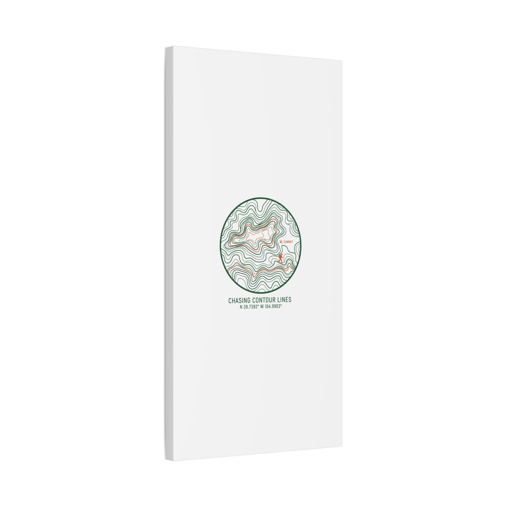 Chasing Contour Lines Topographic Canvas | topographic map print, contour line design