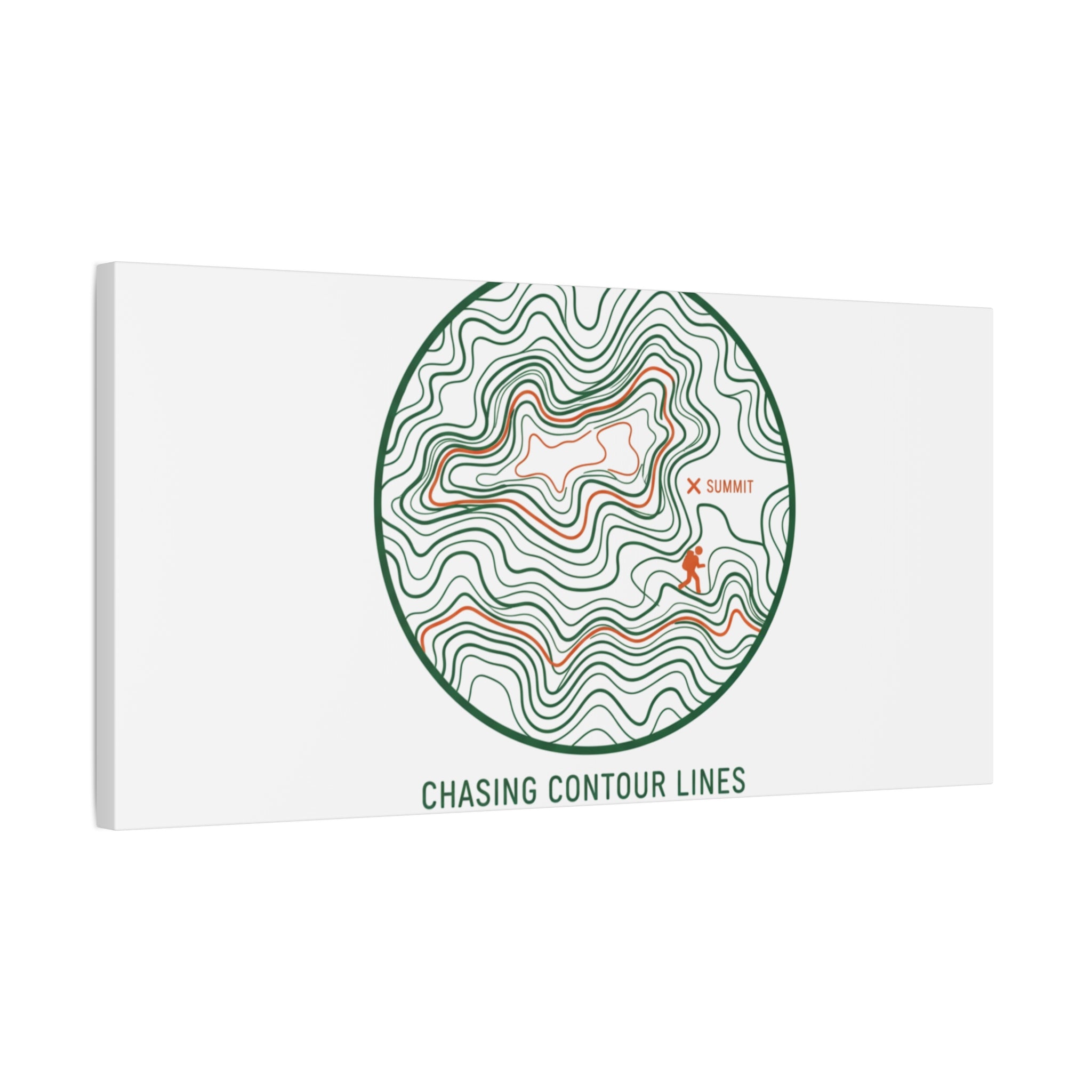 Chasing Contour Lines Topographic Canvas | topographic map print, contour line design