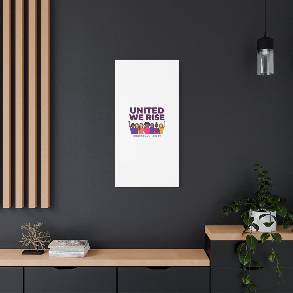 United We Rise Matte Canvas, Stretched | International Women’s Day, IWD Typography