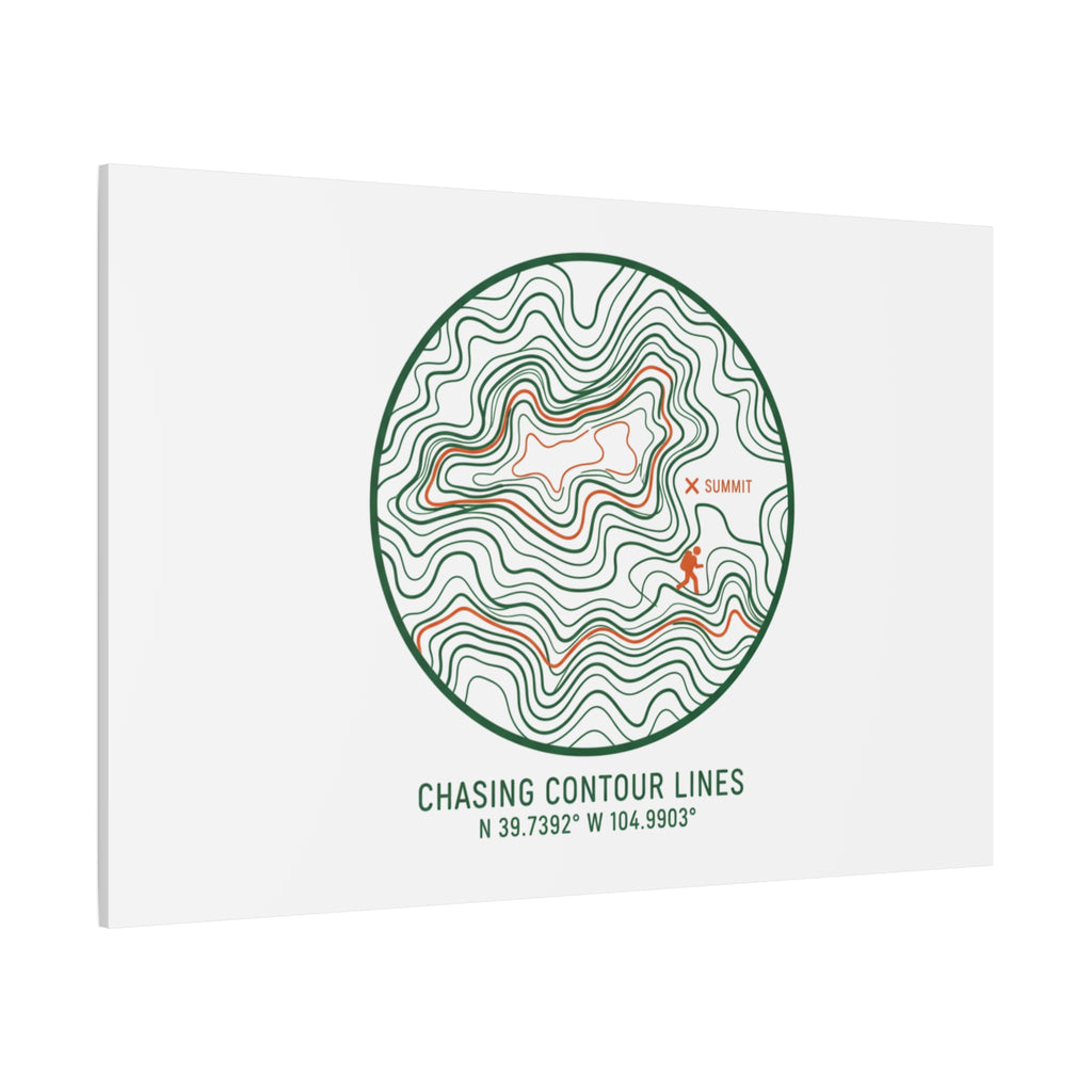 Chasing Contour Lines Topographic Canvas | topographic map print, contour line design