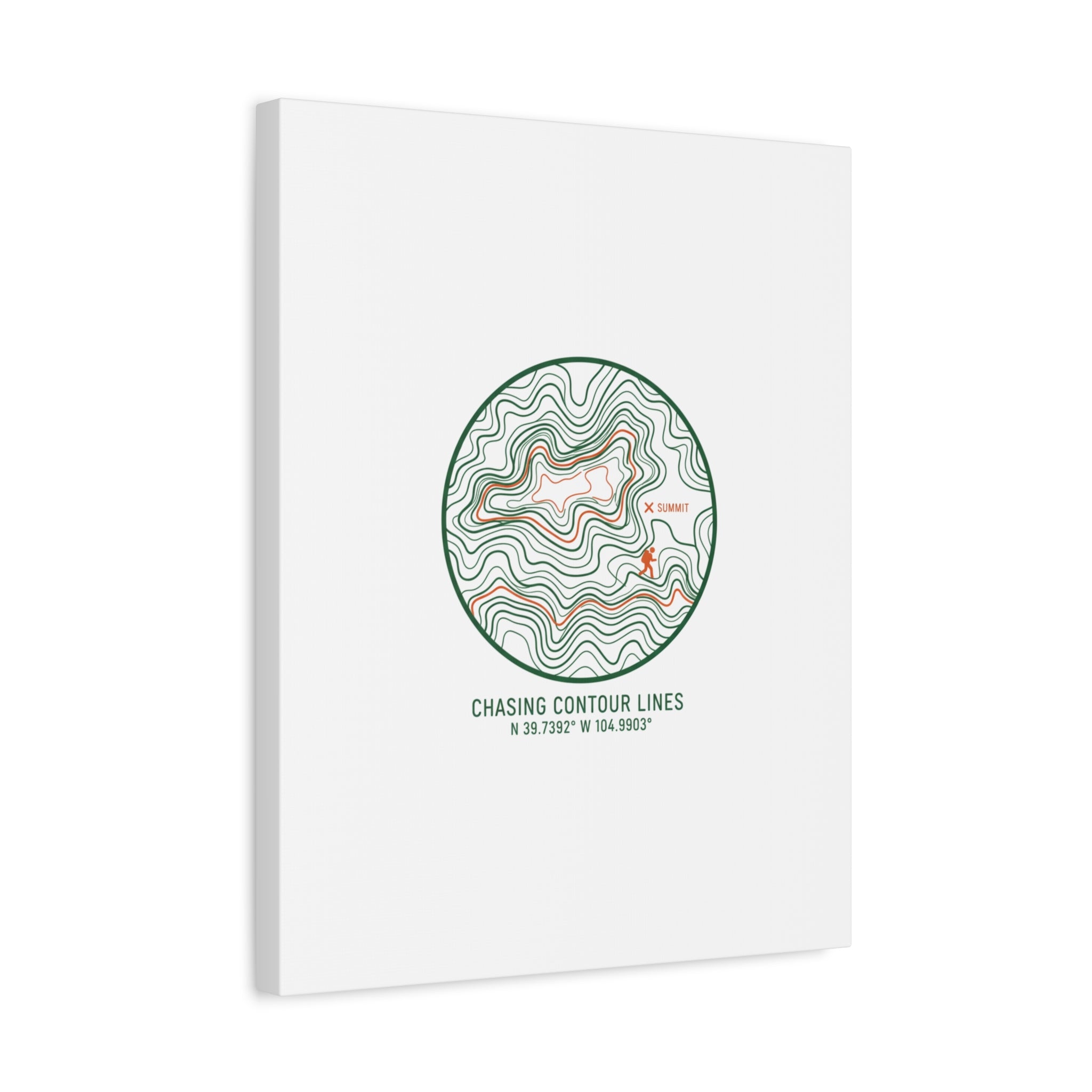 Chasing Contour Lines Topographic Canvas | topographic map print, contour line design