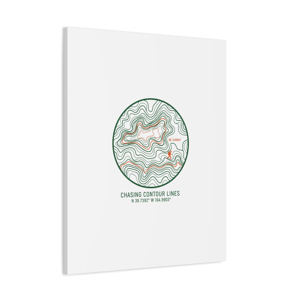 Chasing Contour Lines Topographic Canvas | topographic map print, contour line design