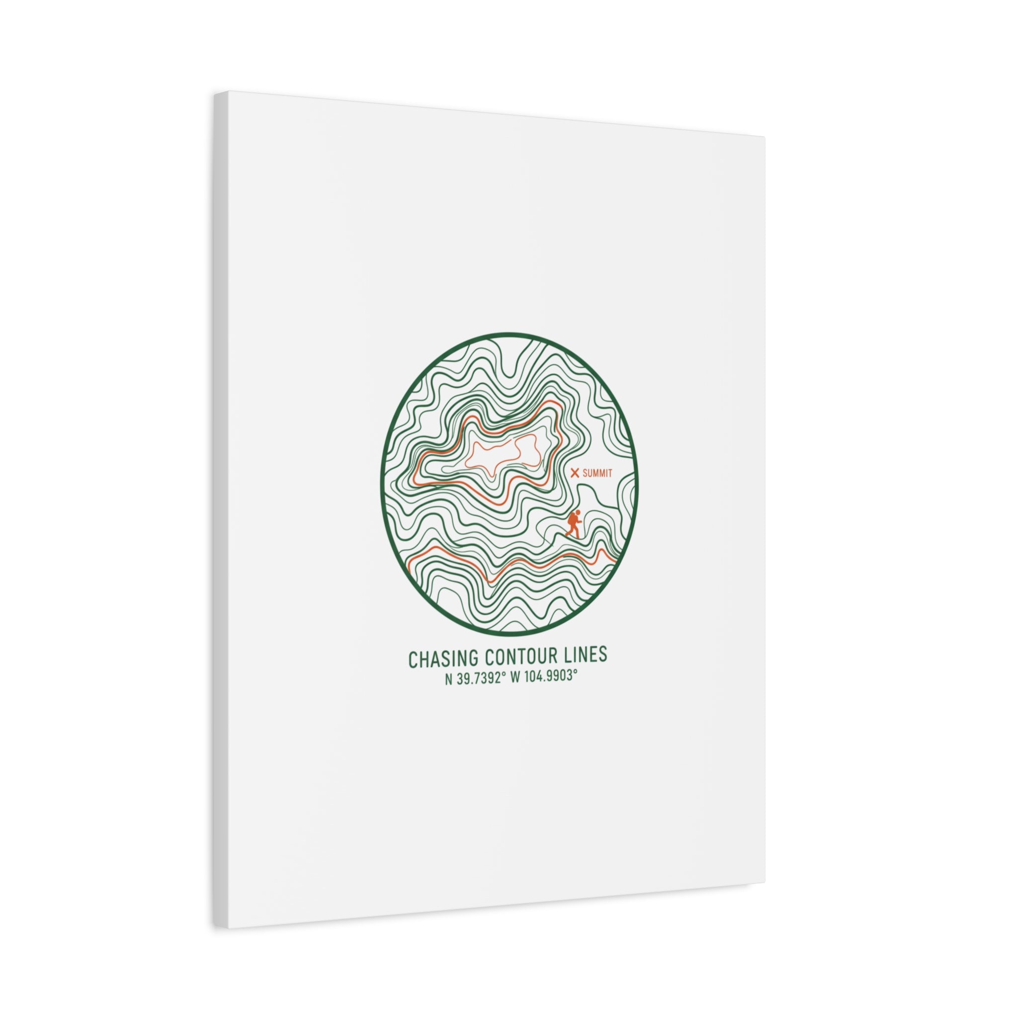Chasing Contour Lines Topographic Canvas | topographic map print, contour line design