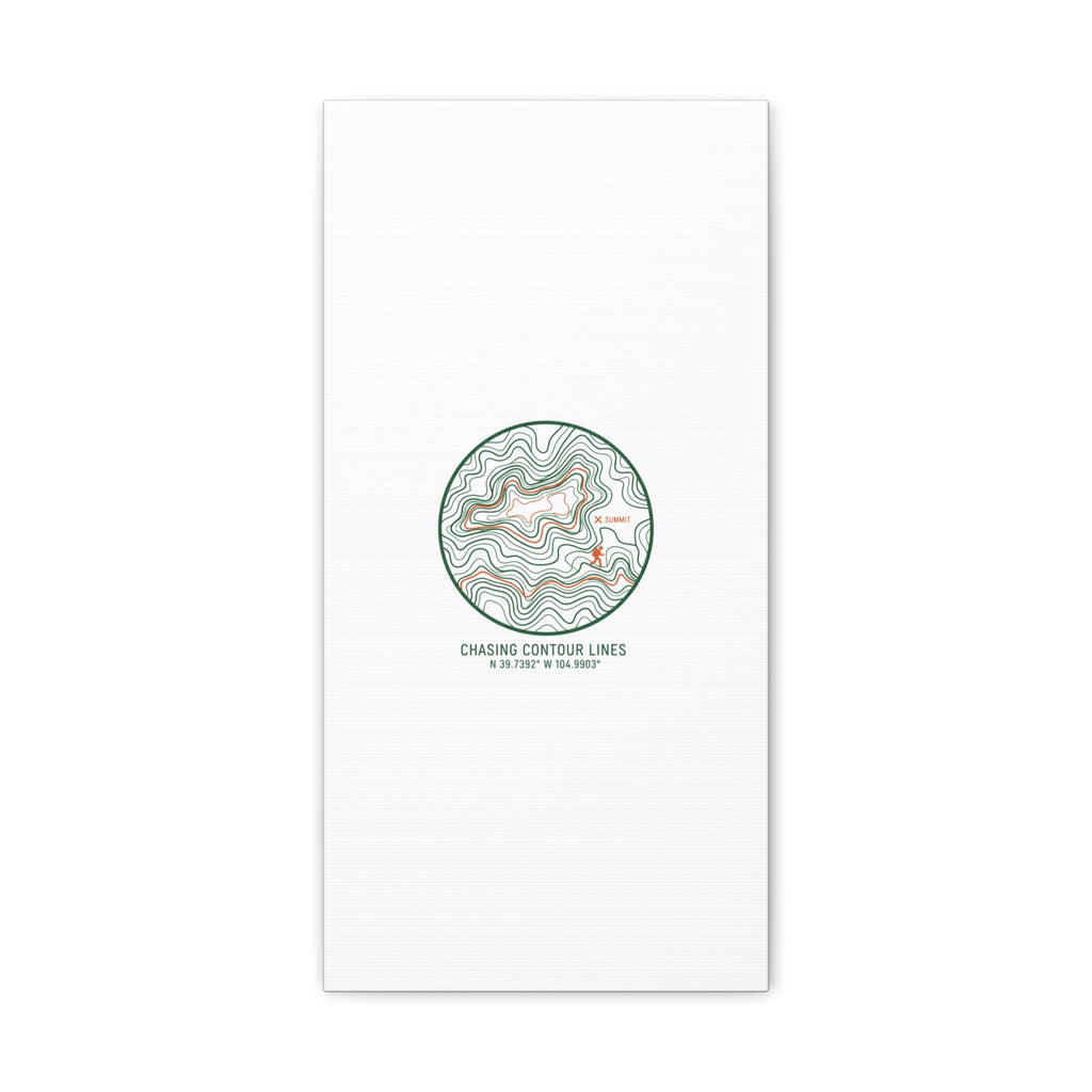 Chasing Contour Lines Topographic Canvas | topographic map print, contour line design