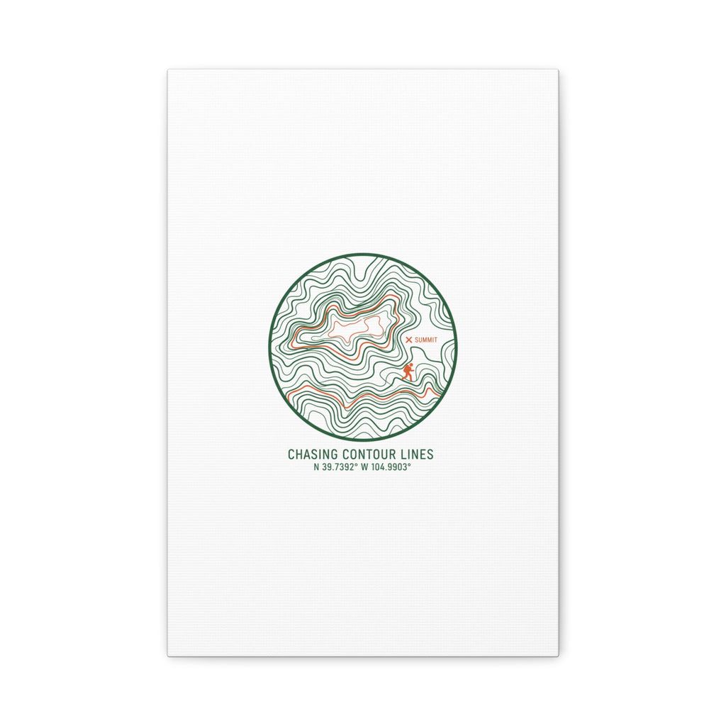 Chasing Contour Lines Topographic Canvas | topographic map print, contour line design