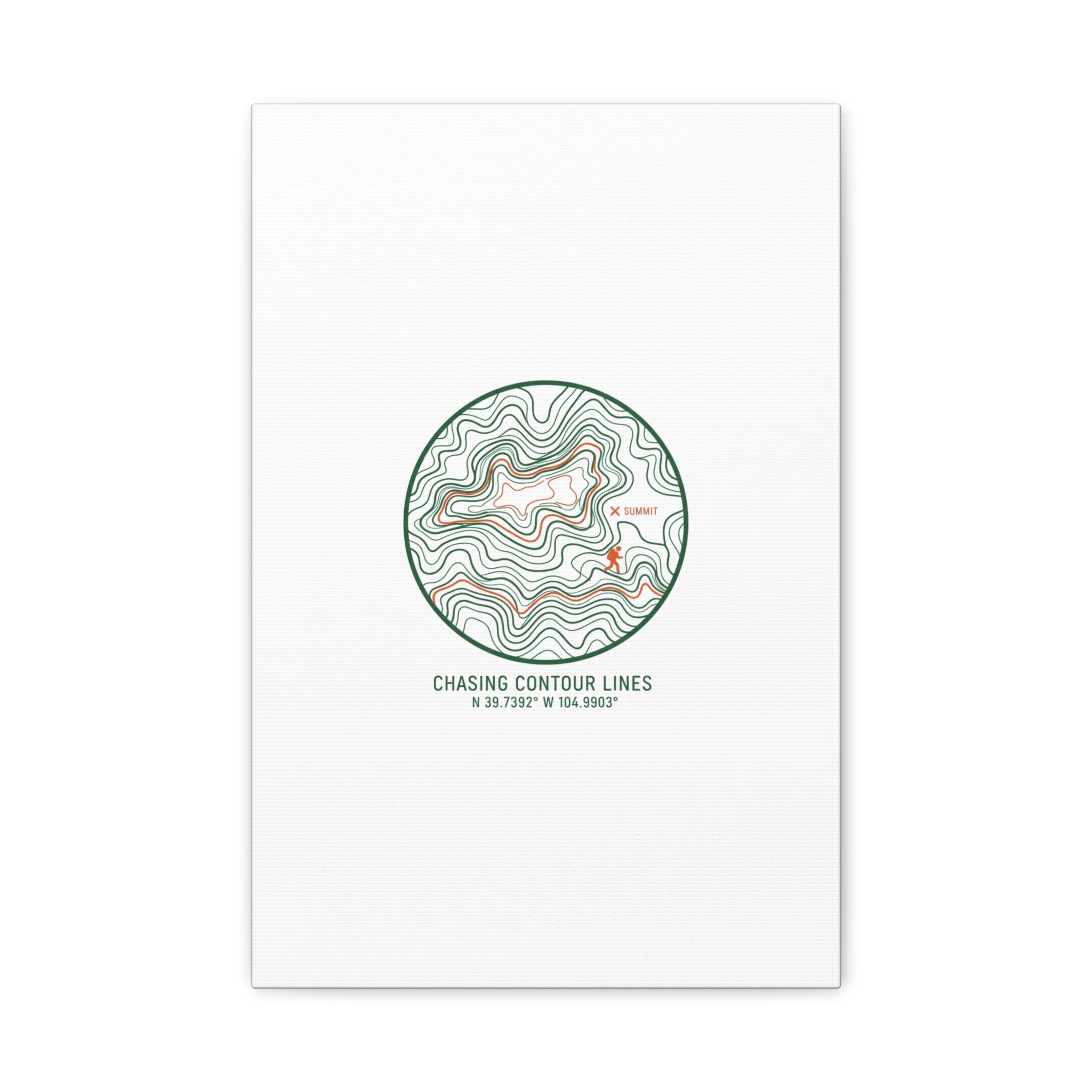 Chasing Contour Lines Topographic Canvas | topographic map print, contour line design