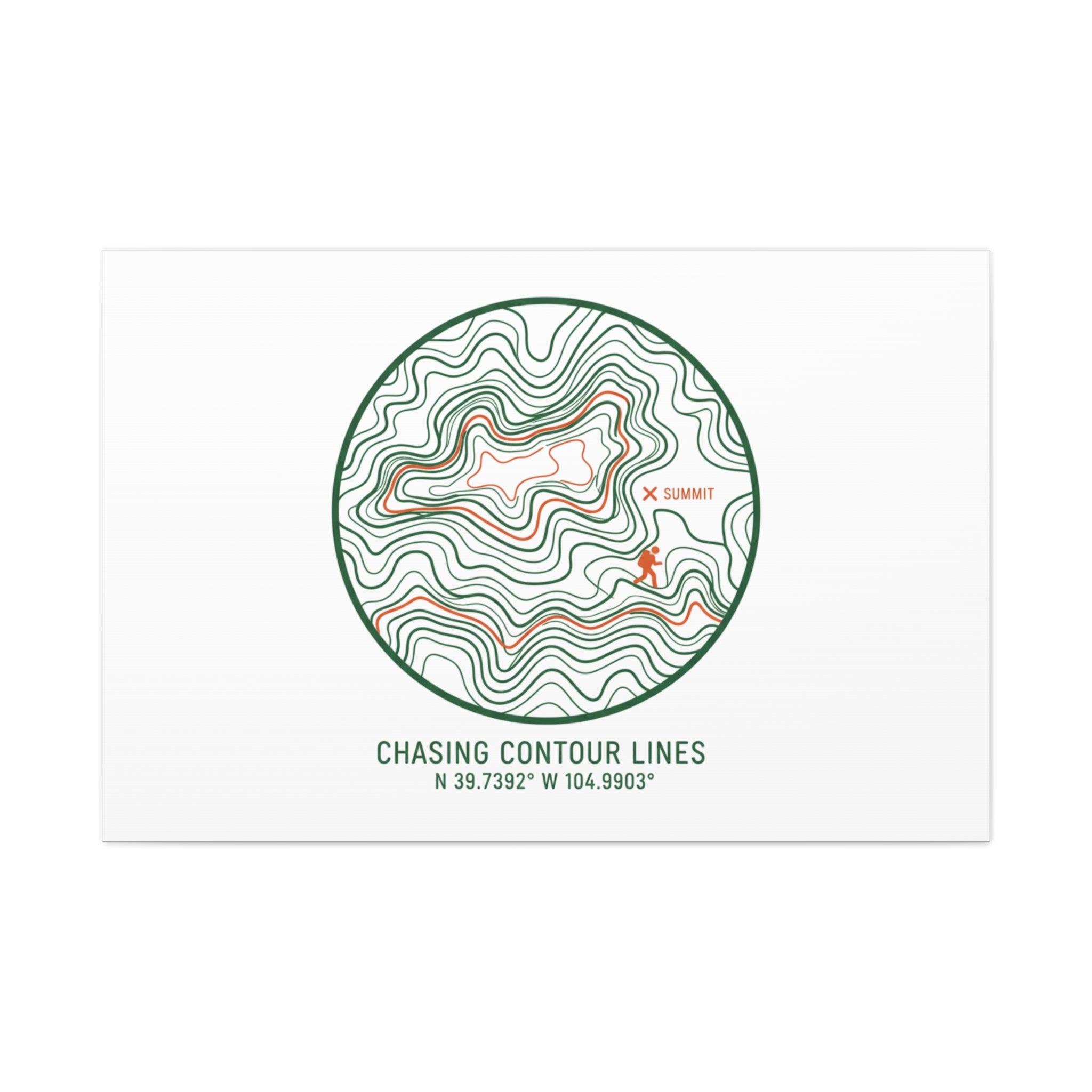 Chasing Contour Lines Topographic Canvas | topographic map print, contour line design