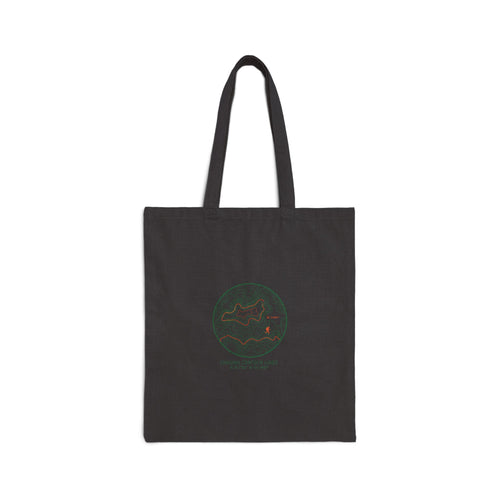 Topographic Contour Map Tote | Cotton Canvas topo map print, contour line design