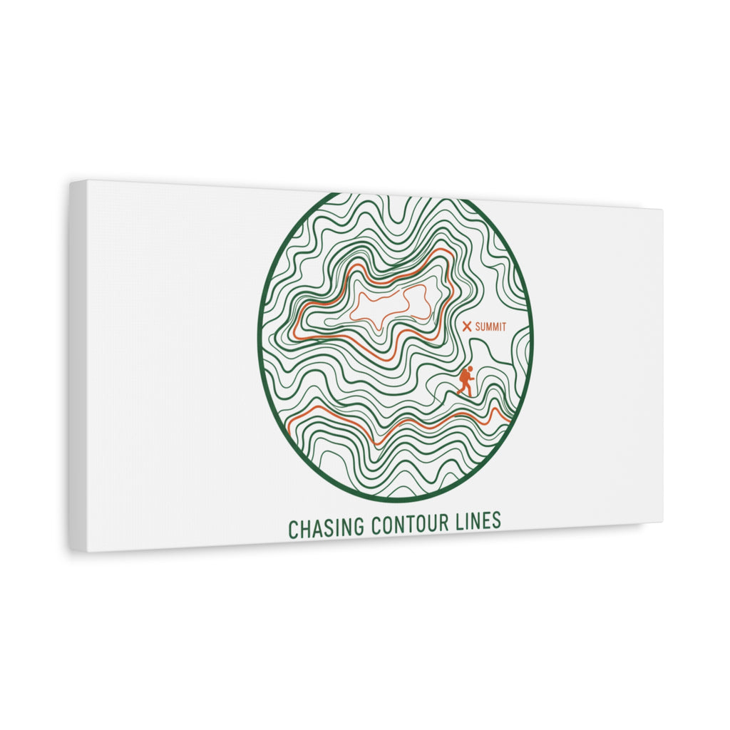 Chasing Contour Lines Topographic Canvas | topographic map print, contour line design