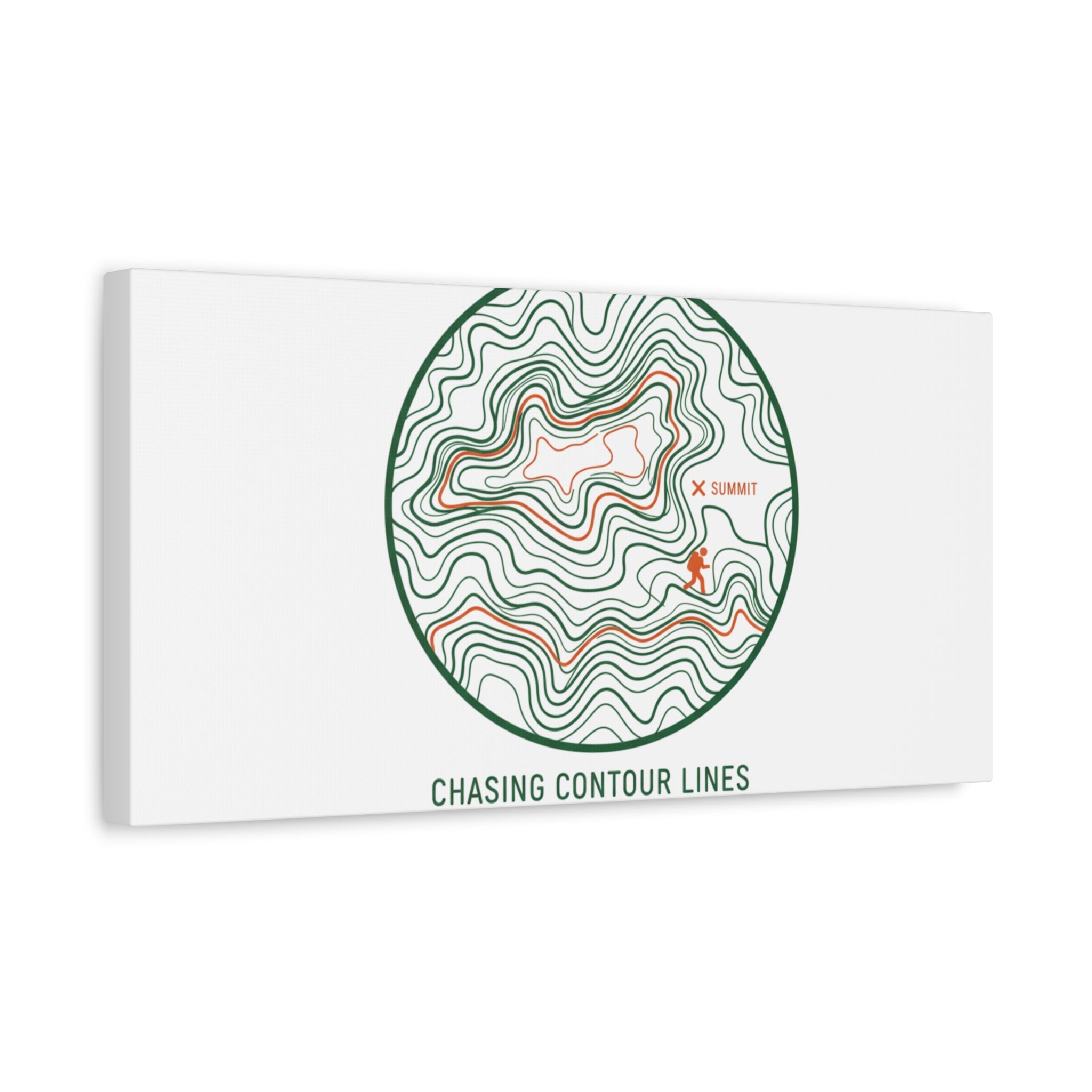 Chasing Contour Lines Topographic Canvas | topographic map print, contour line design