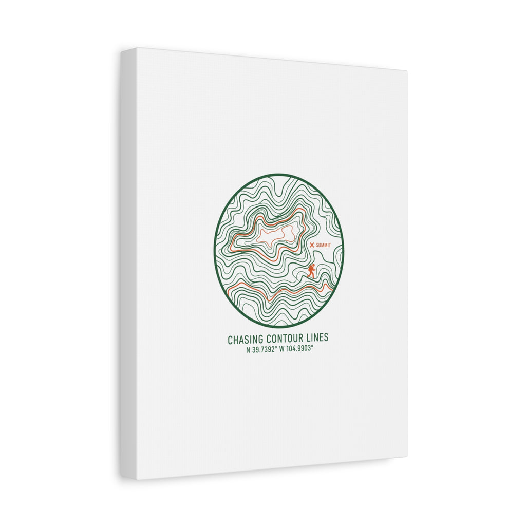 Chasing Contour Lines Topographic Canvas | topographic map print, contour line design