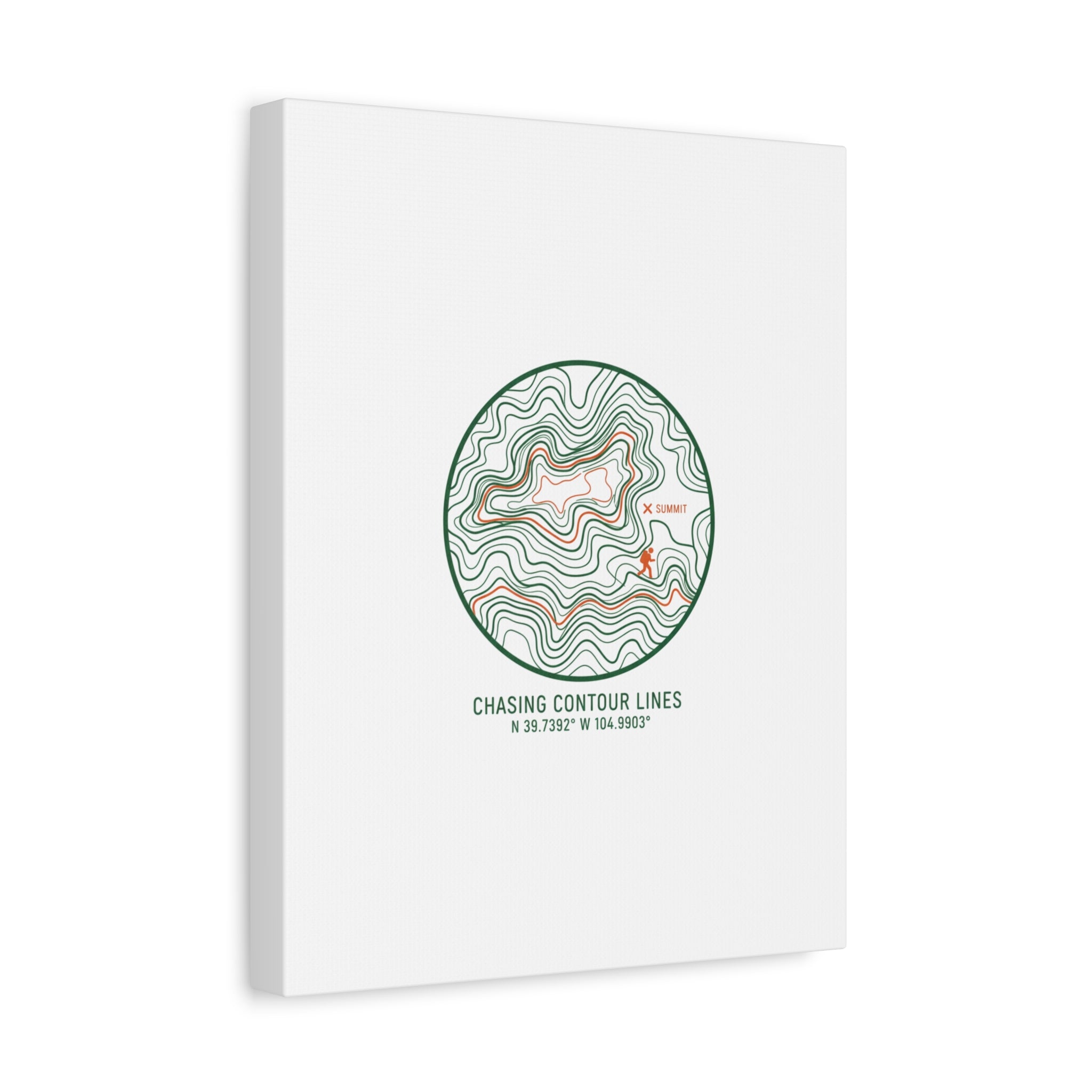 Chasing Contour Lines Topographic Canvas | topographic map print, contour line design