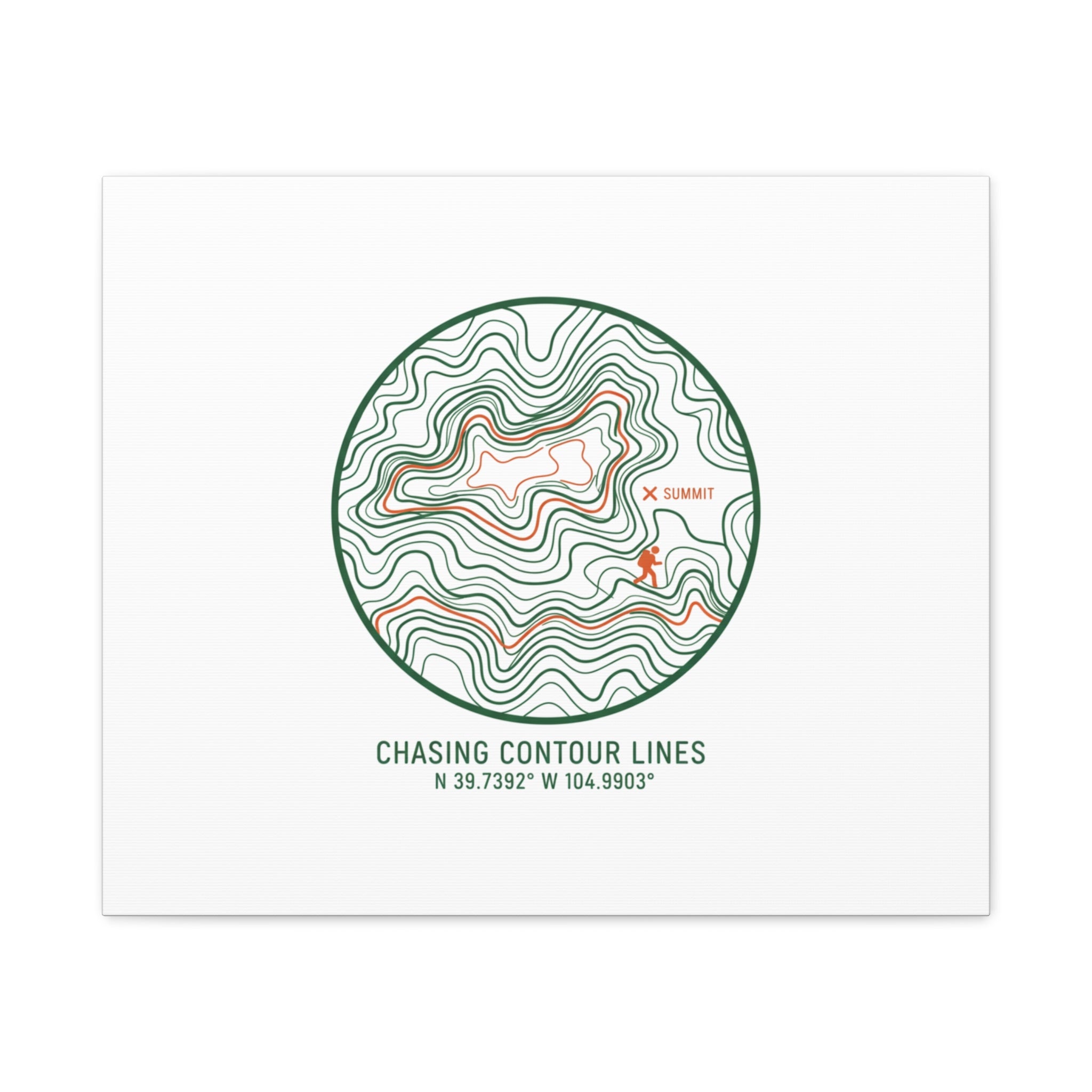 Chasing Contour Lines Topographic Canvas | topographic map print, contour line design