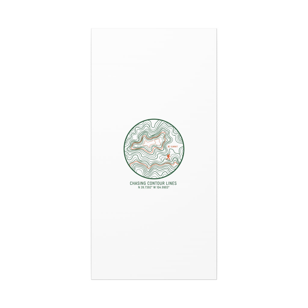 Chasing Contour Lines Topographic Canvas | topographic map print, contour line design