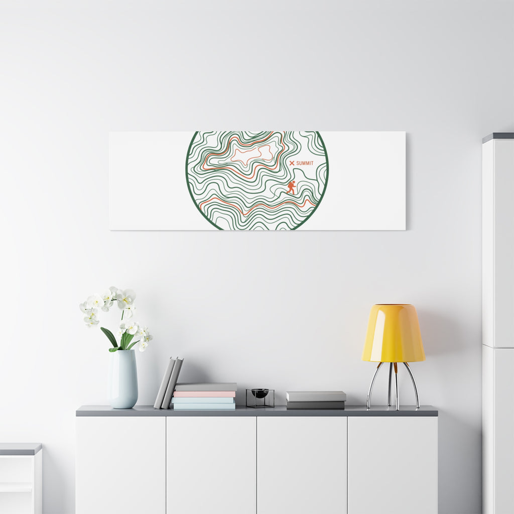Chasing Contour Lines Topographic Canvas | topographic map print, contour line design