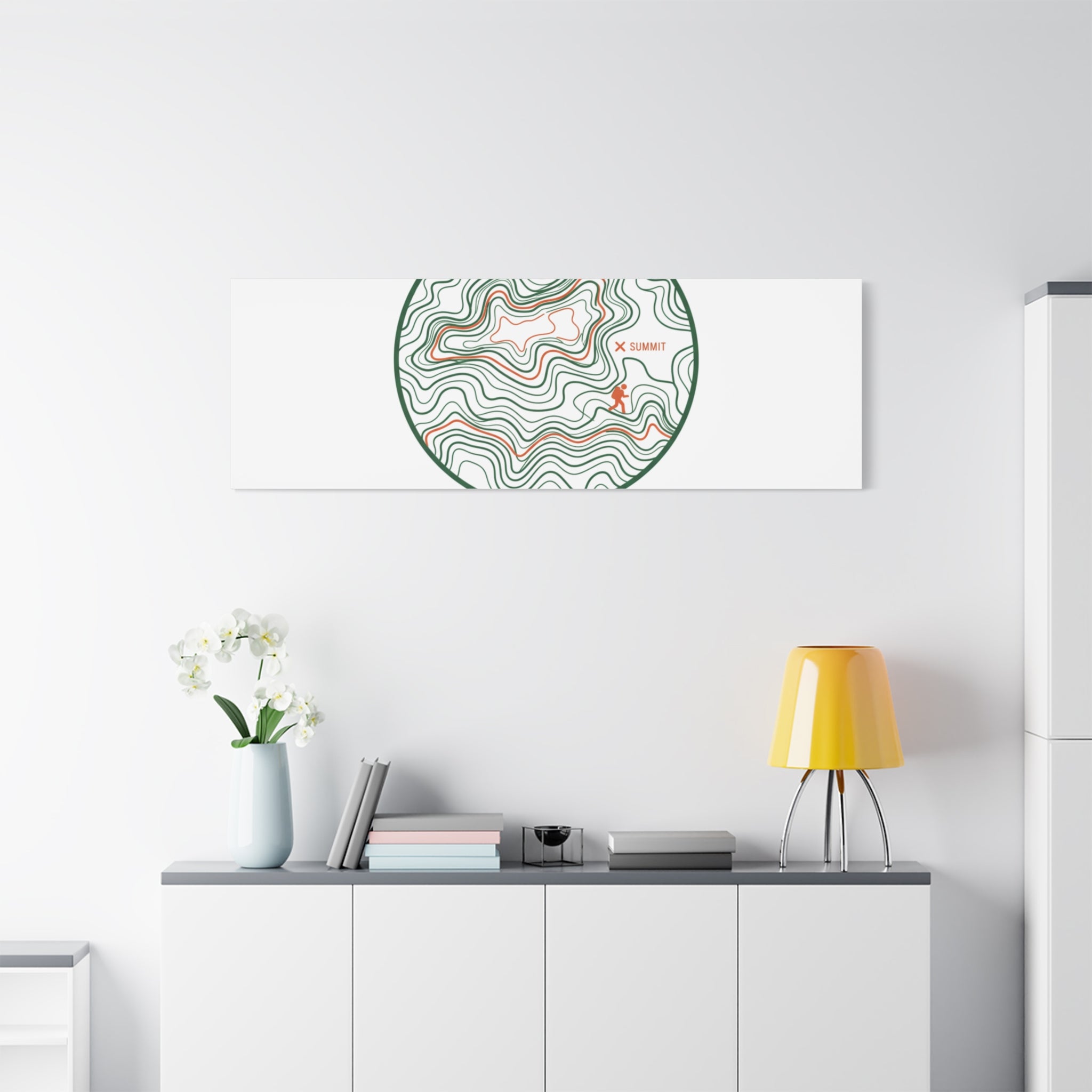 Chasing Contour Lines Topographic Canvas | topographic map print, contour line design