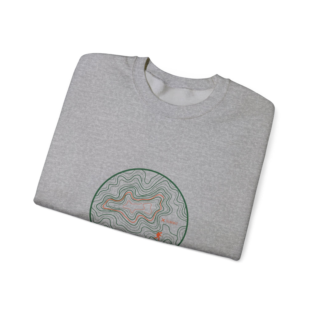 Topographic Contour Line Crewneck, topo apparel | terrain map print