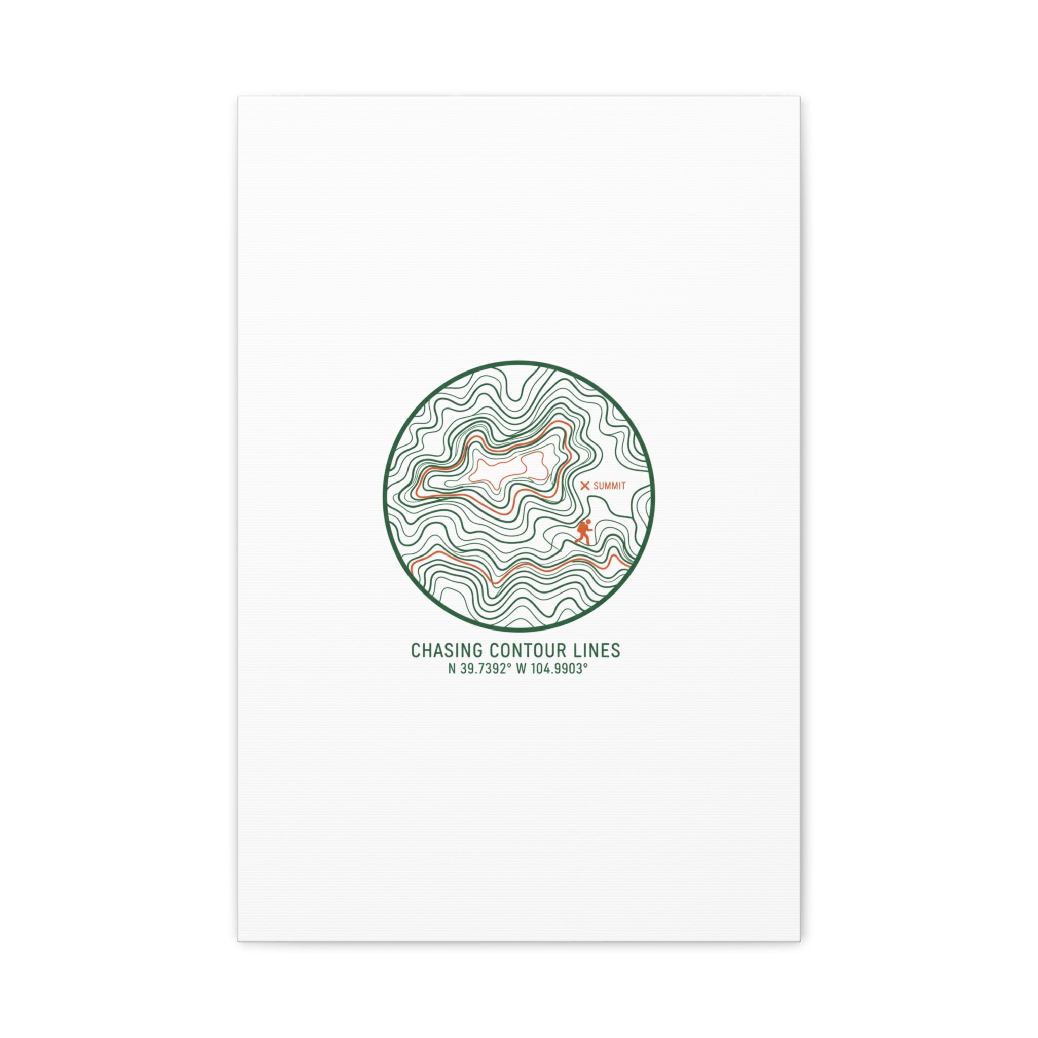 Chasing Contour Lines Topographic Canvas | topographic map print, contour line design