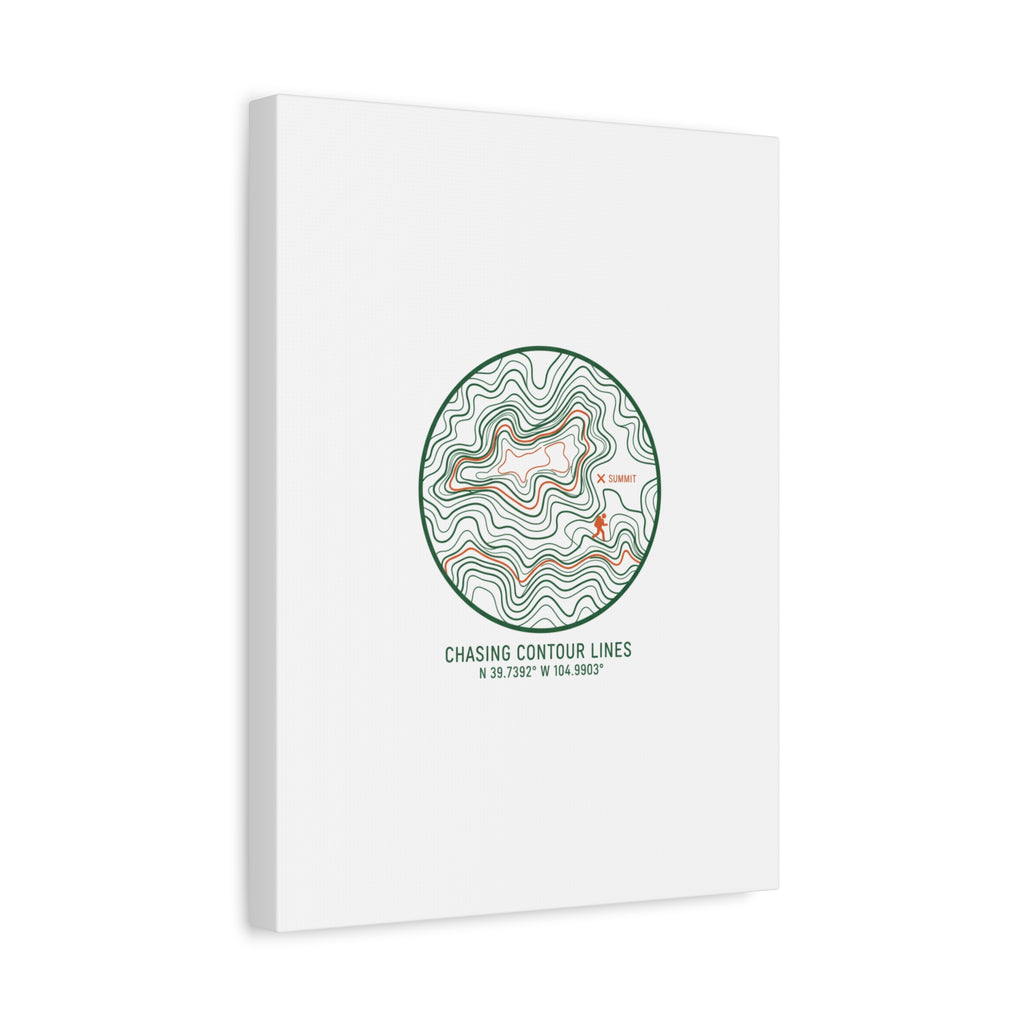 Chasing Contour Lines Topographic Canvas | topographic map print, contour line design