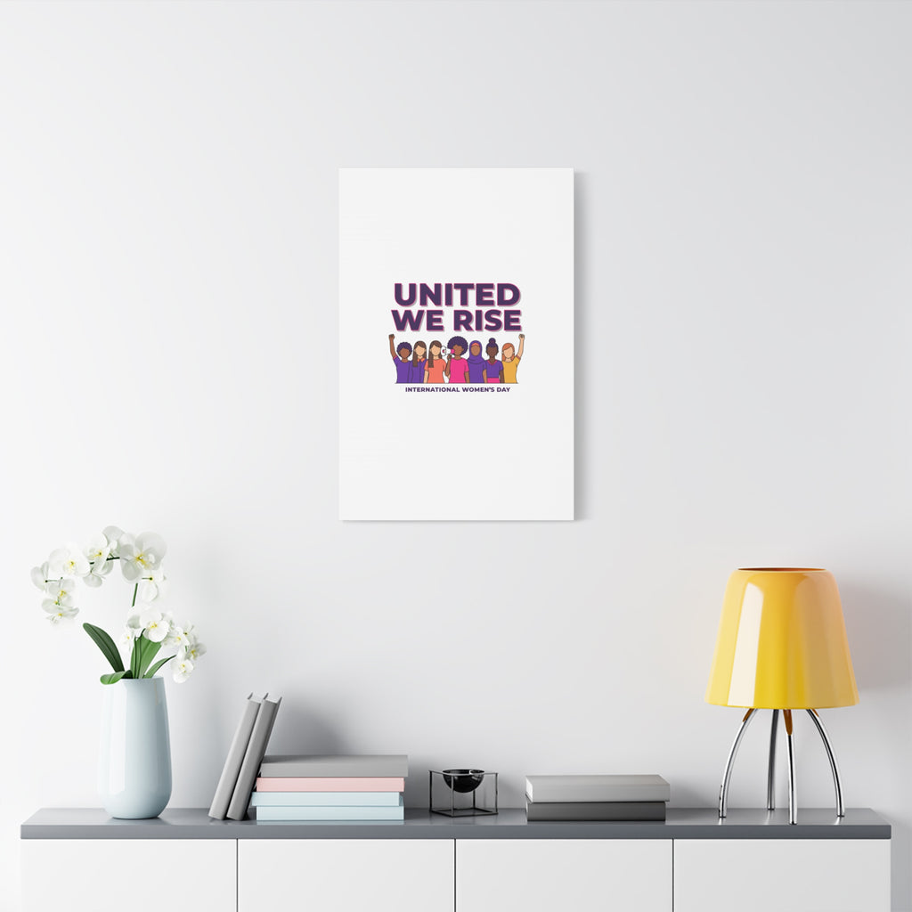 United We Rise Matte Canvas, Stretched | International Women’s Day, IWD Typography