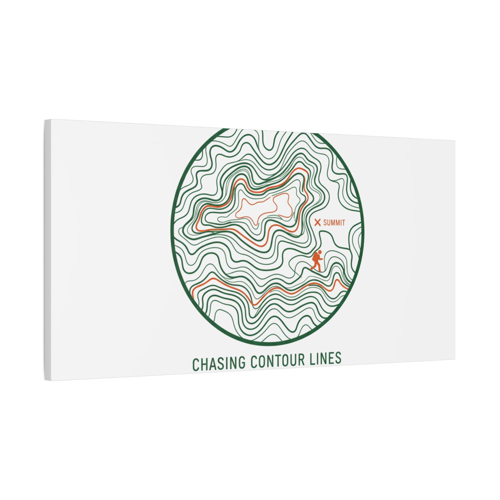 Chasing Contour Lines Topographic Canvas | topographic map print, contour line design