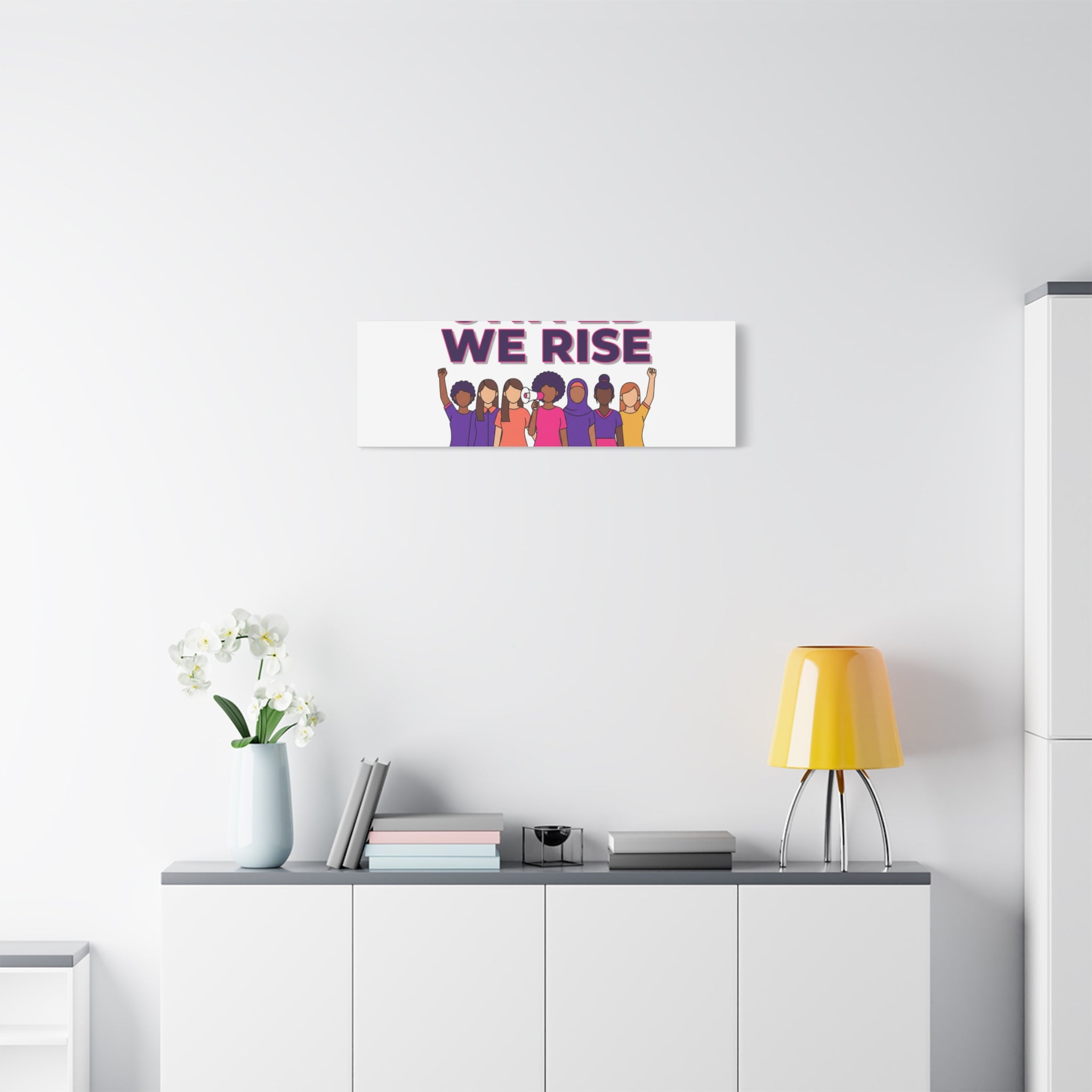 United We Rise Matte Canvas, Stretched | International Women’s Day, IWD Typography