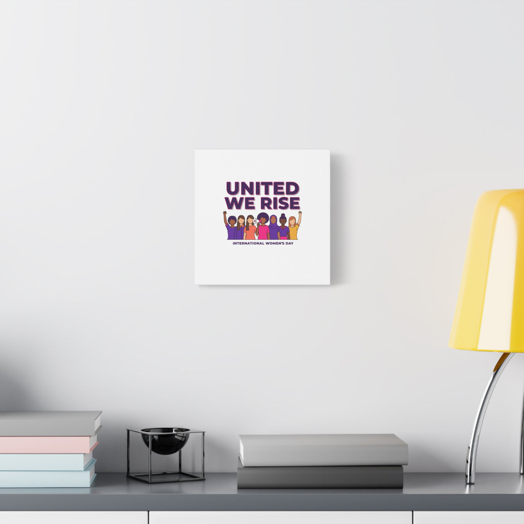 United We Rise Matte Canvas, Stretched | International Women’s Day, IWD Typography