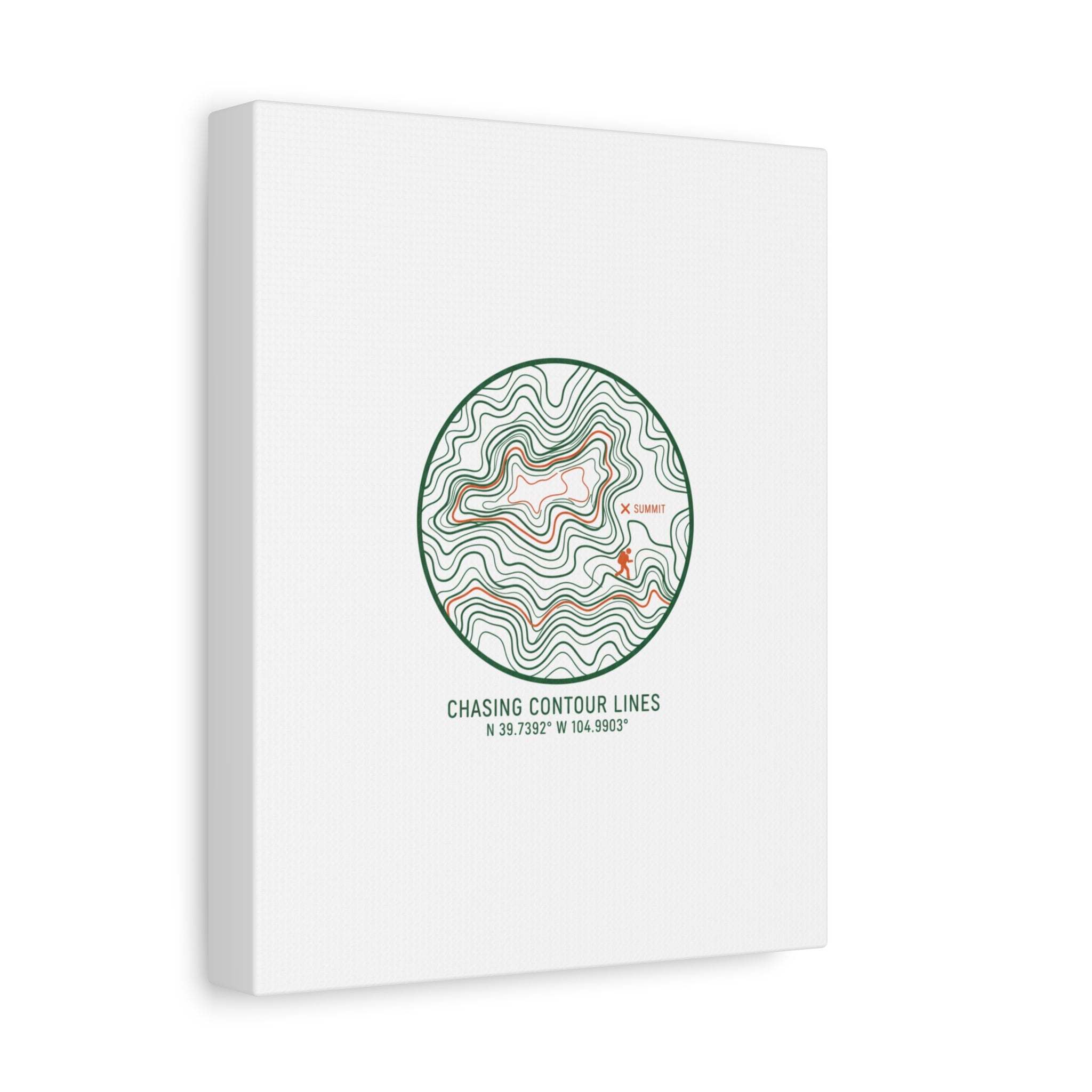 Chasing Contour Lines Topographic Canvas | topographic map print, contour line design