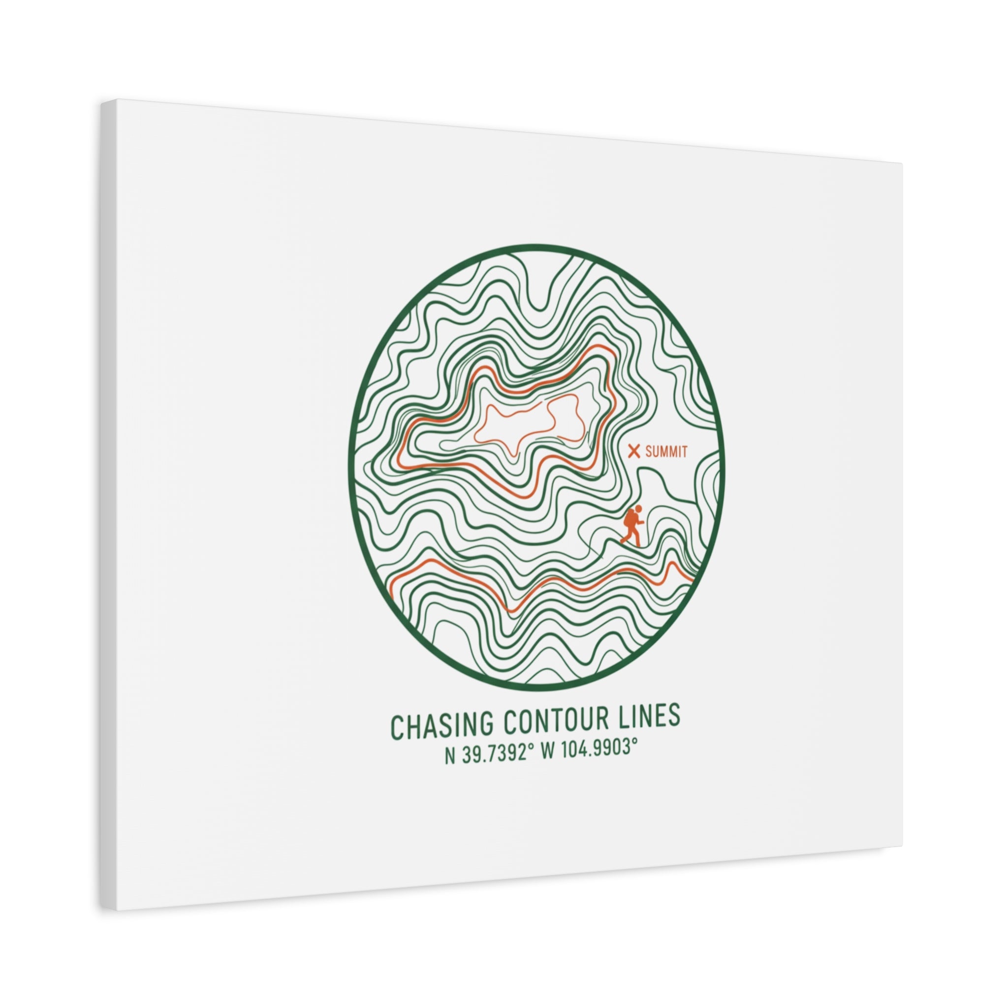 Chasing Contour Lines Topographic Canvas | topographic map print, contour line design
