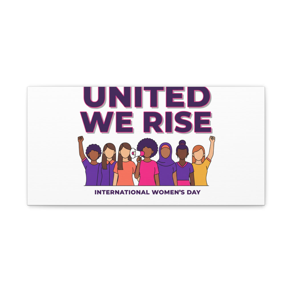 United We Rise Matte Canvas, Stretched | International Women’s Day, IWD Typography