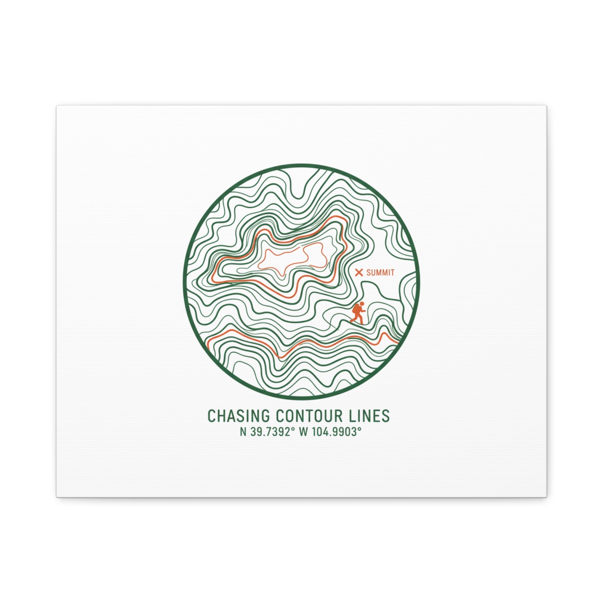 Chasing Contour Lines Topographic Canvas | topographic map print, contour line design