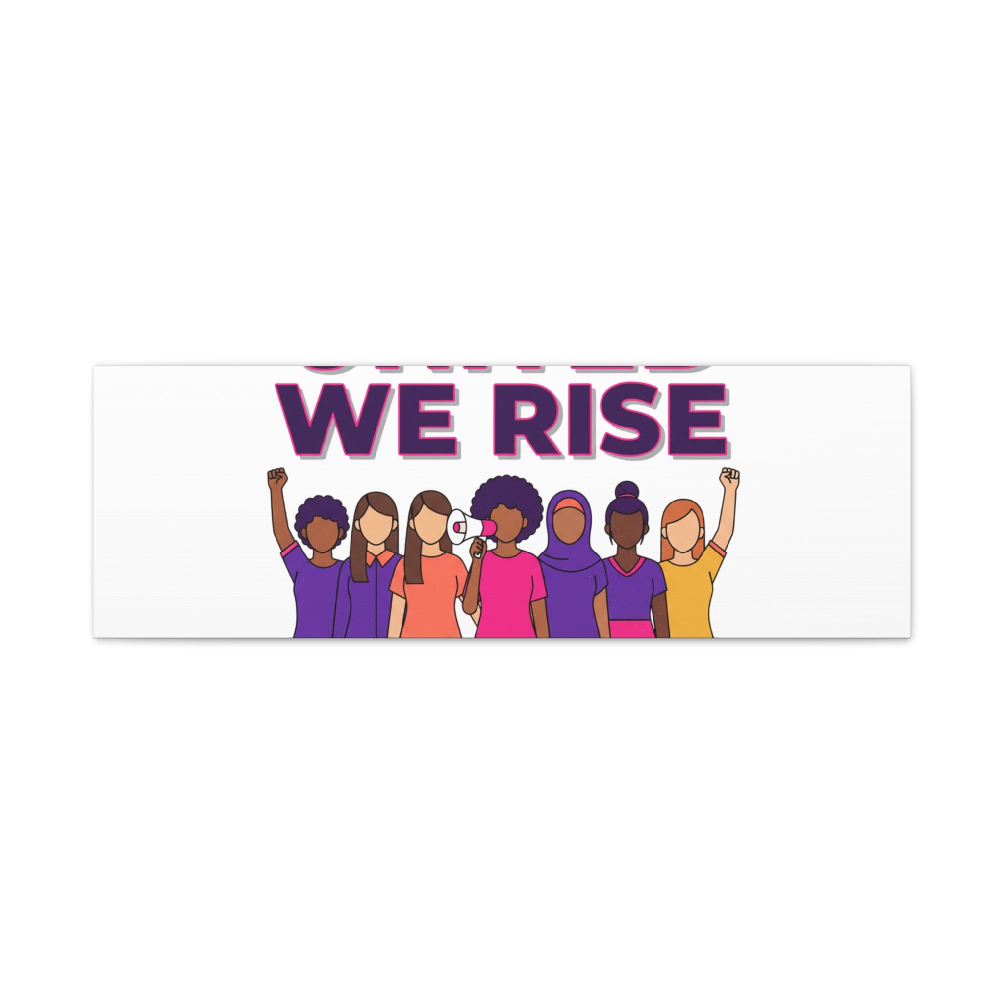 United We Rise Matte Canvas, Stretched | International Women’s Day, IWD Typography