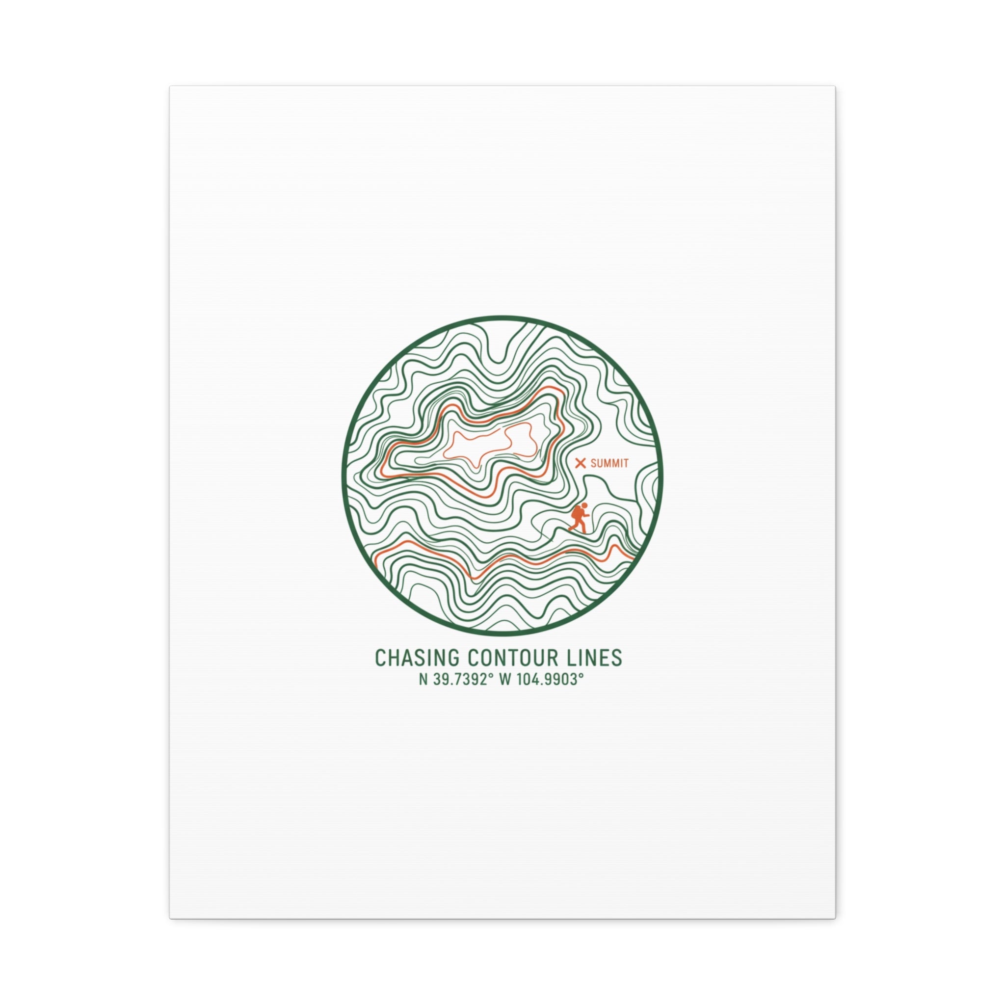 Chasing Contour Lines Topographic Canvas | topographic map print, contour line design
