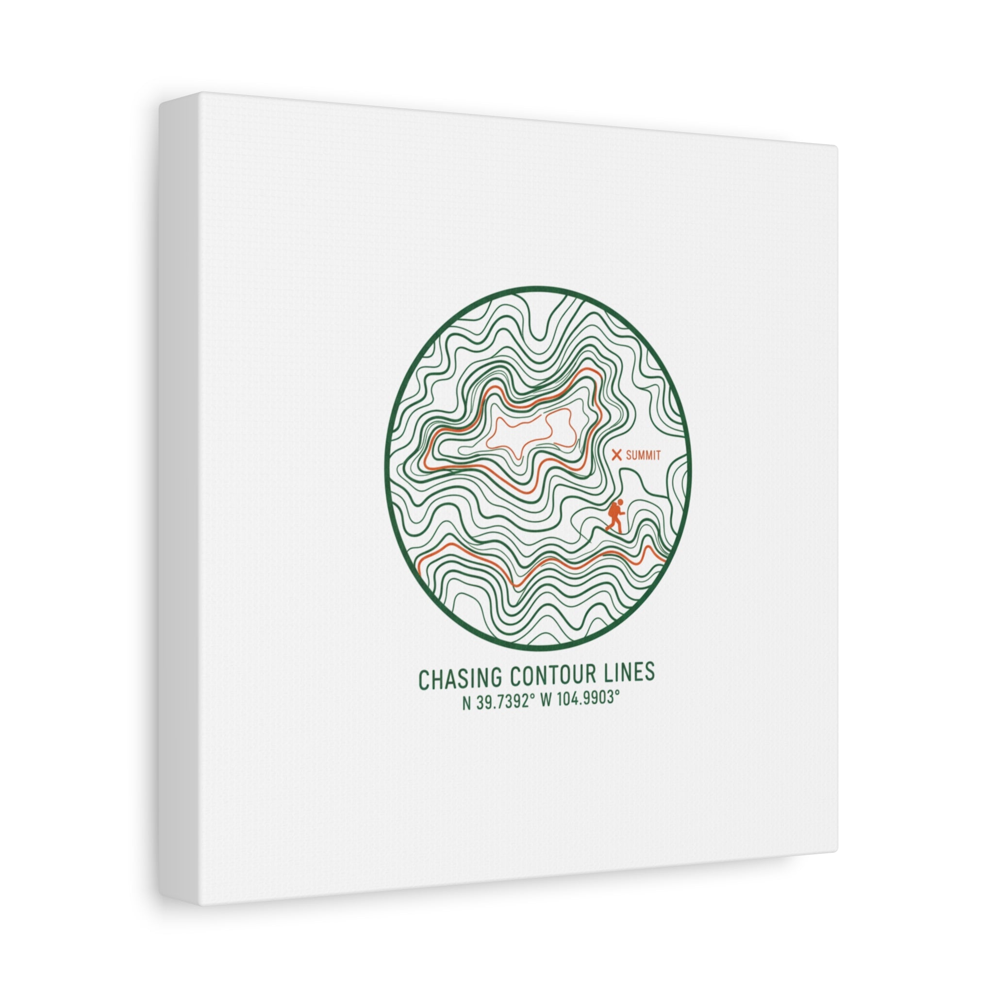 Chasing Contour Lines Topographic Canvas | topographic map print, contour line design