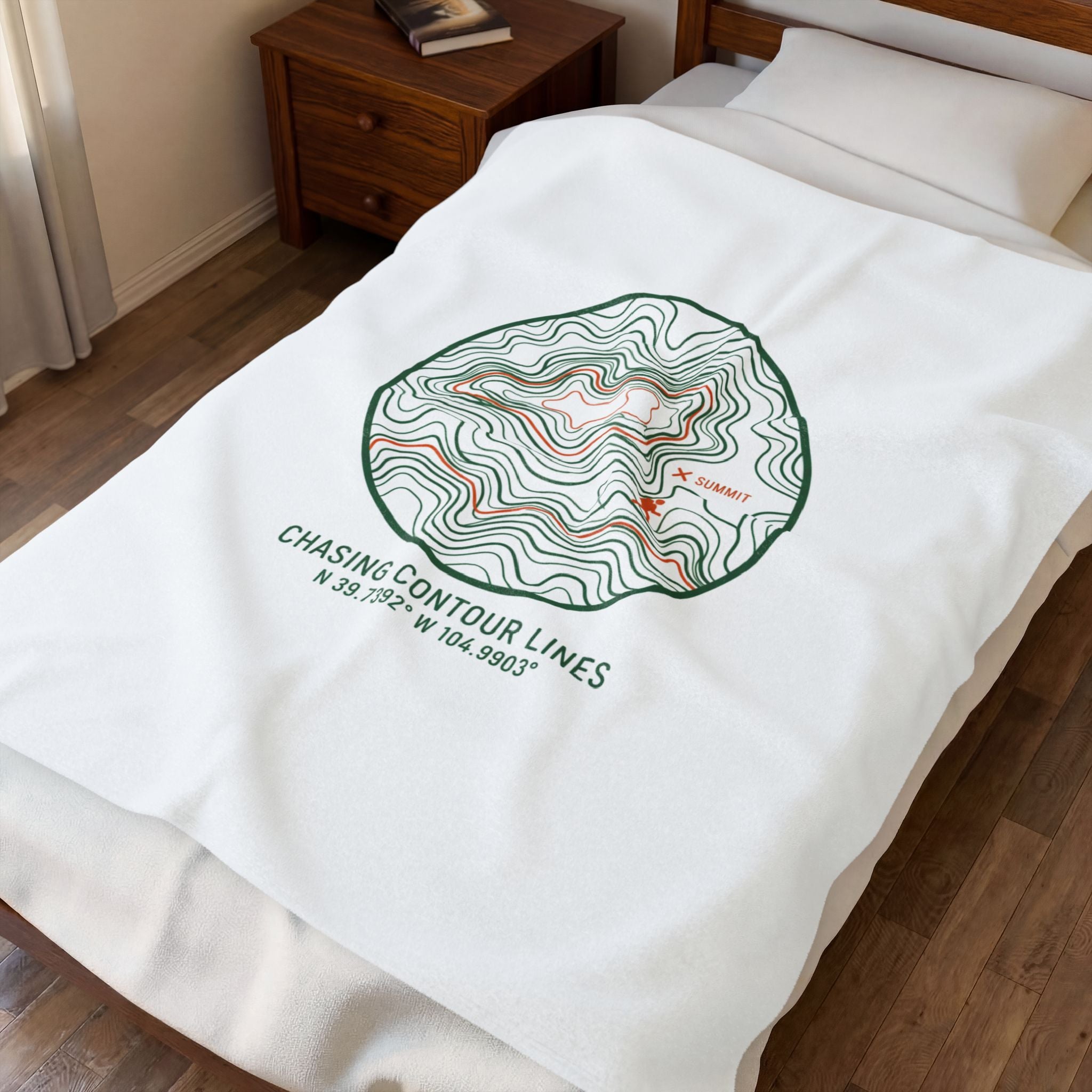 Chasing Contour Lines Topographic Map Print Blanket | contour line design, terrain poster