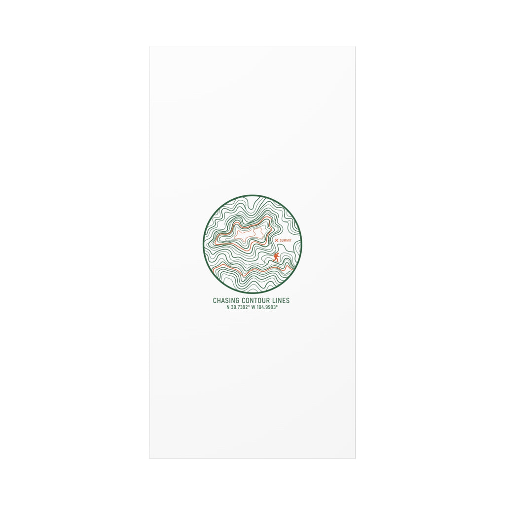 Chasing Contour Lines Topographic Canvas | topographic map print, contour line design