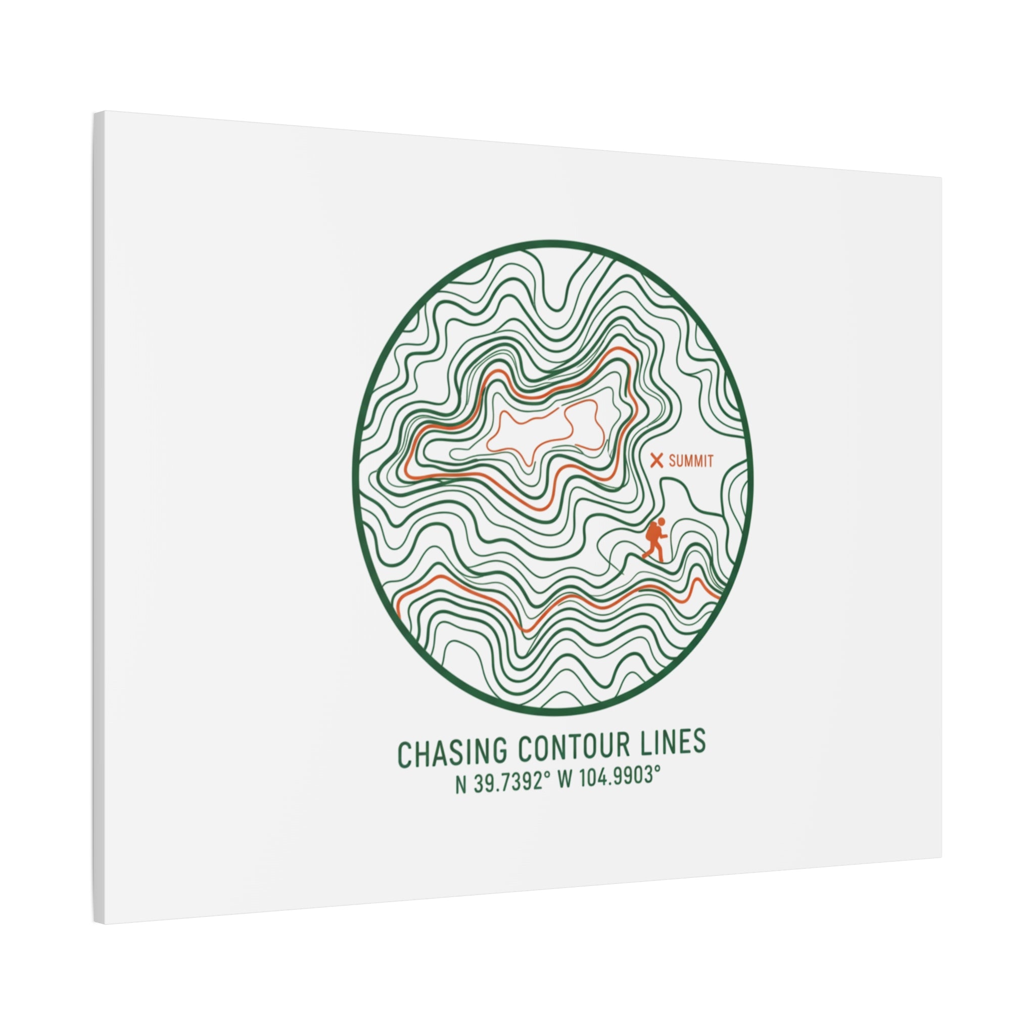 Chasing Contour Lines Topographic Canvas | topographic map print, contour line design