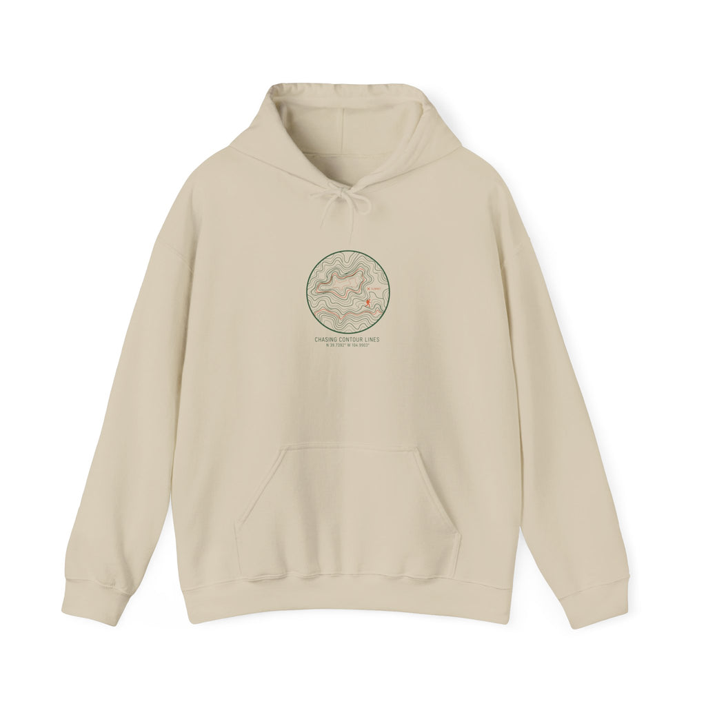 Topographic Contour Circle Hoodie | topographic map print, contour line design