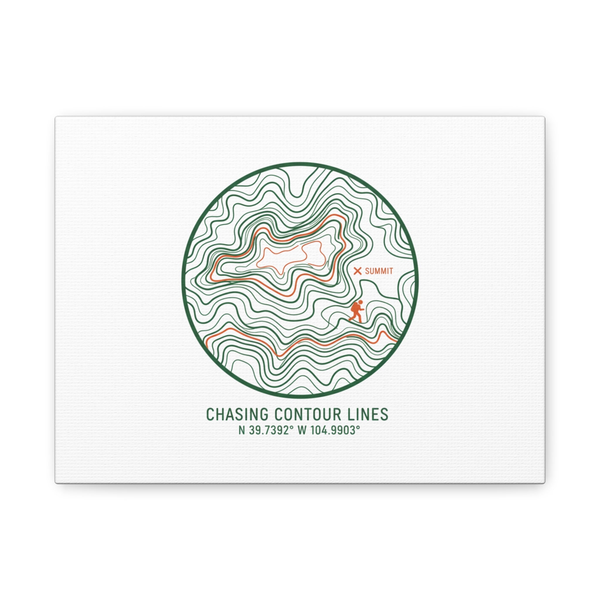 Chasing Contour Lines Topographic Canvas | topographic map print, contour line design