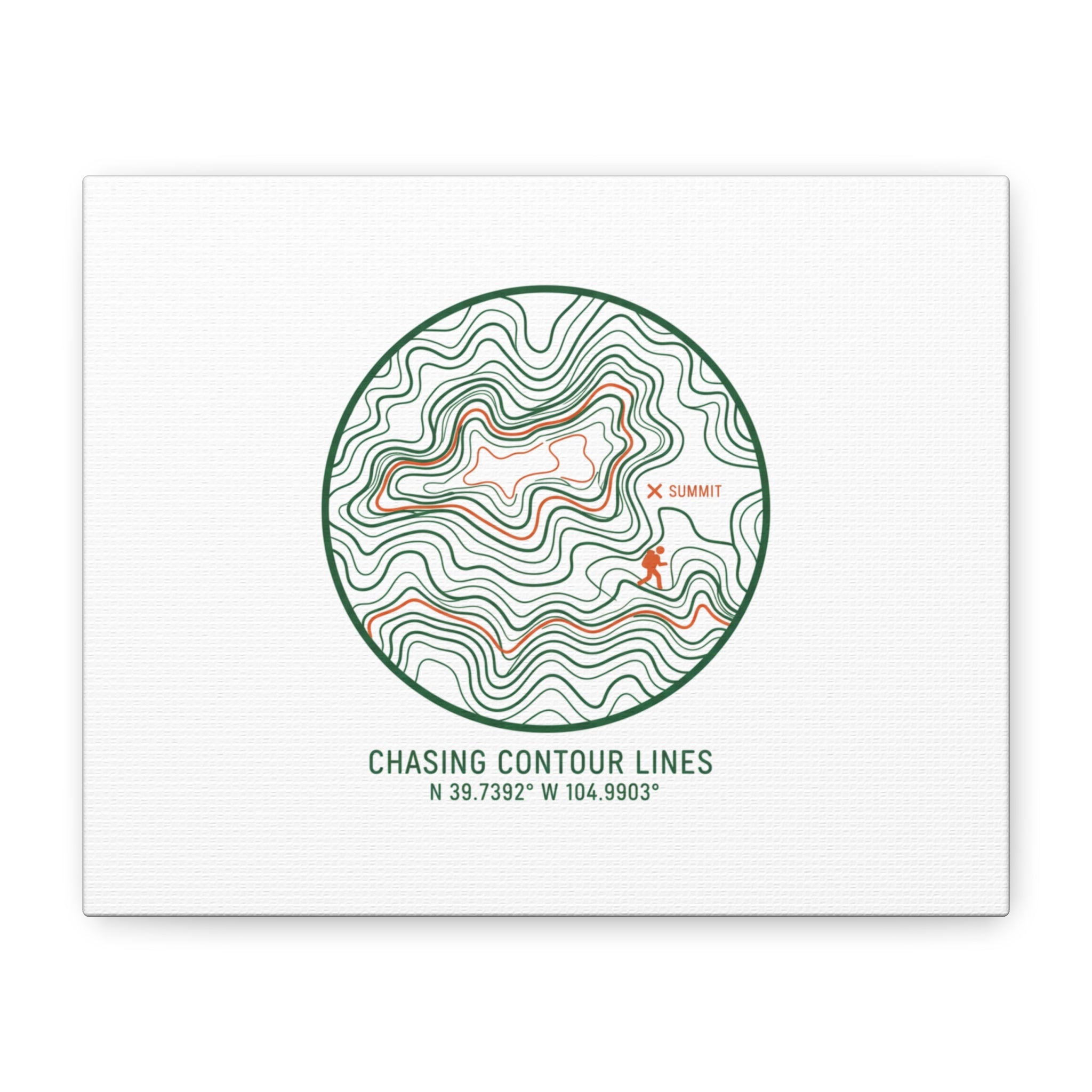 Chasing Contour Lines Topographic Canvas | topographic map print, contour line design