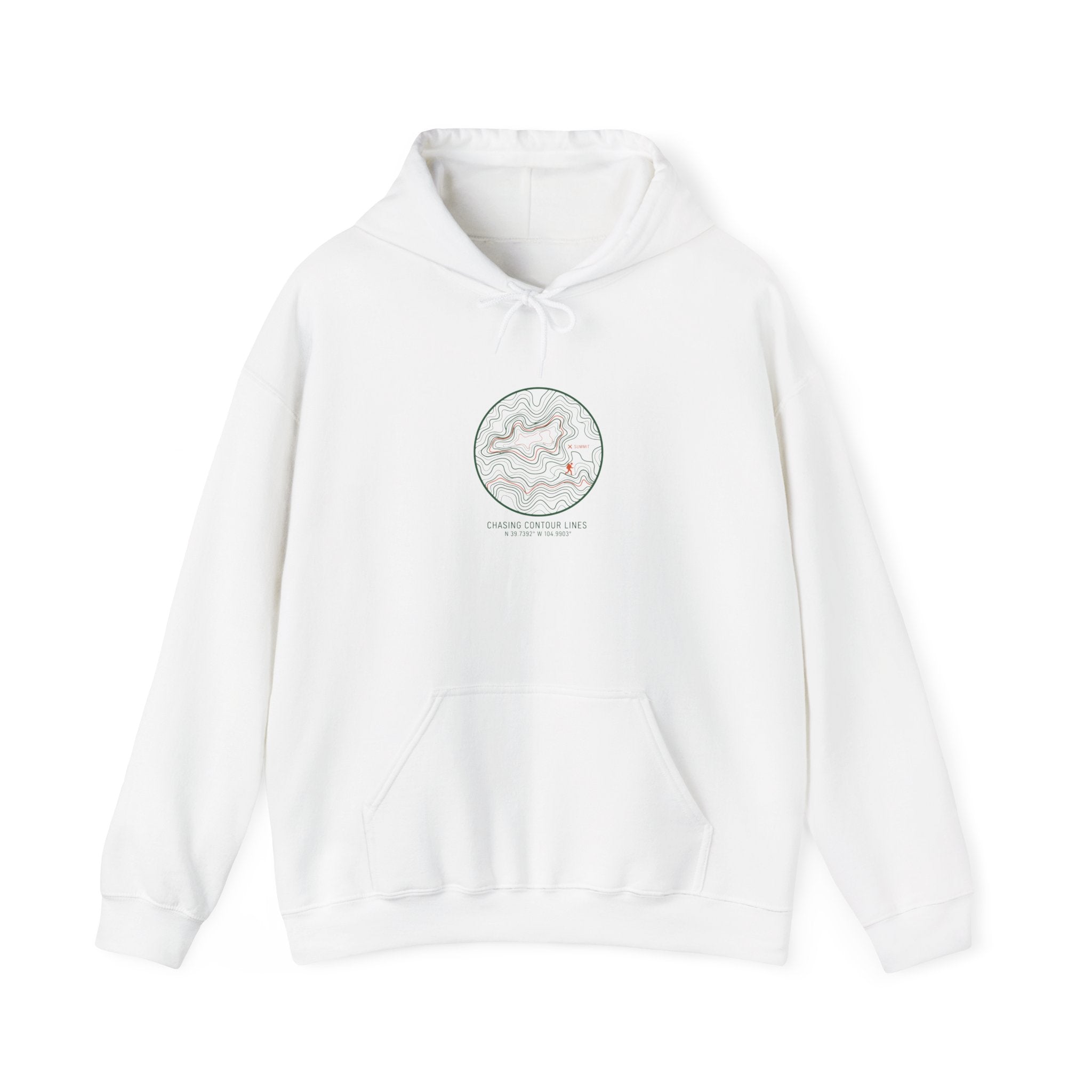Topographic Contour Circle Hoodie | topographic map print, contour line design