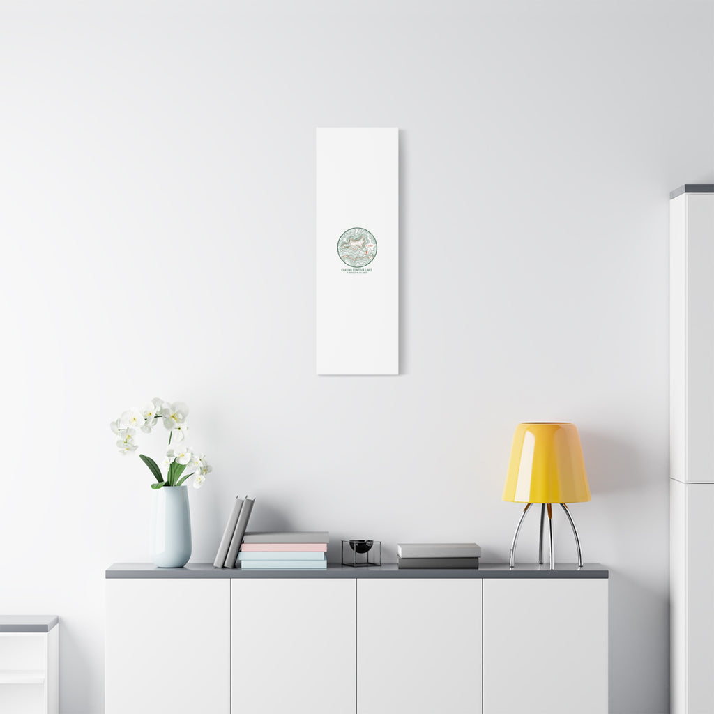 Chasing Contour Lines Topographic Canvas | topographic map print, contour line design