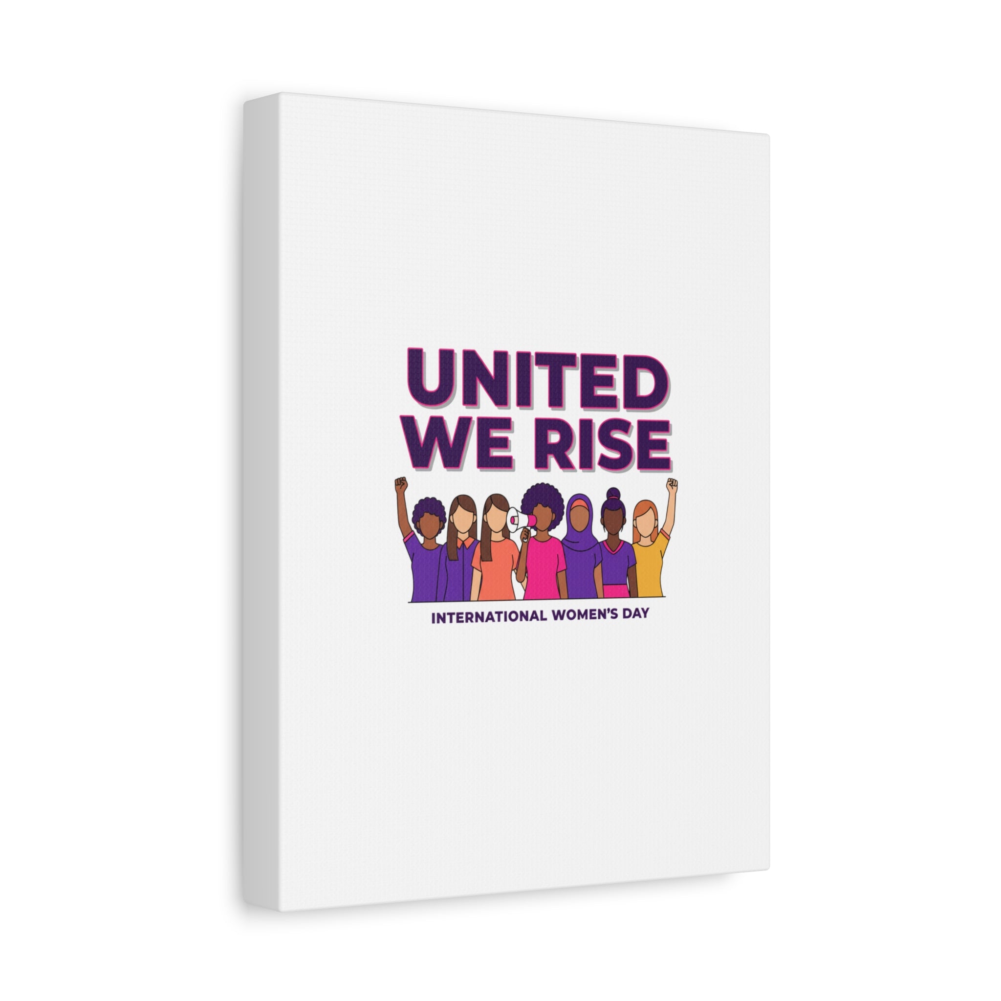 United We Rise Matte Canvas, Stretched | International Women’s Day, IWD Typography