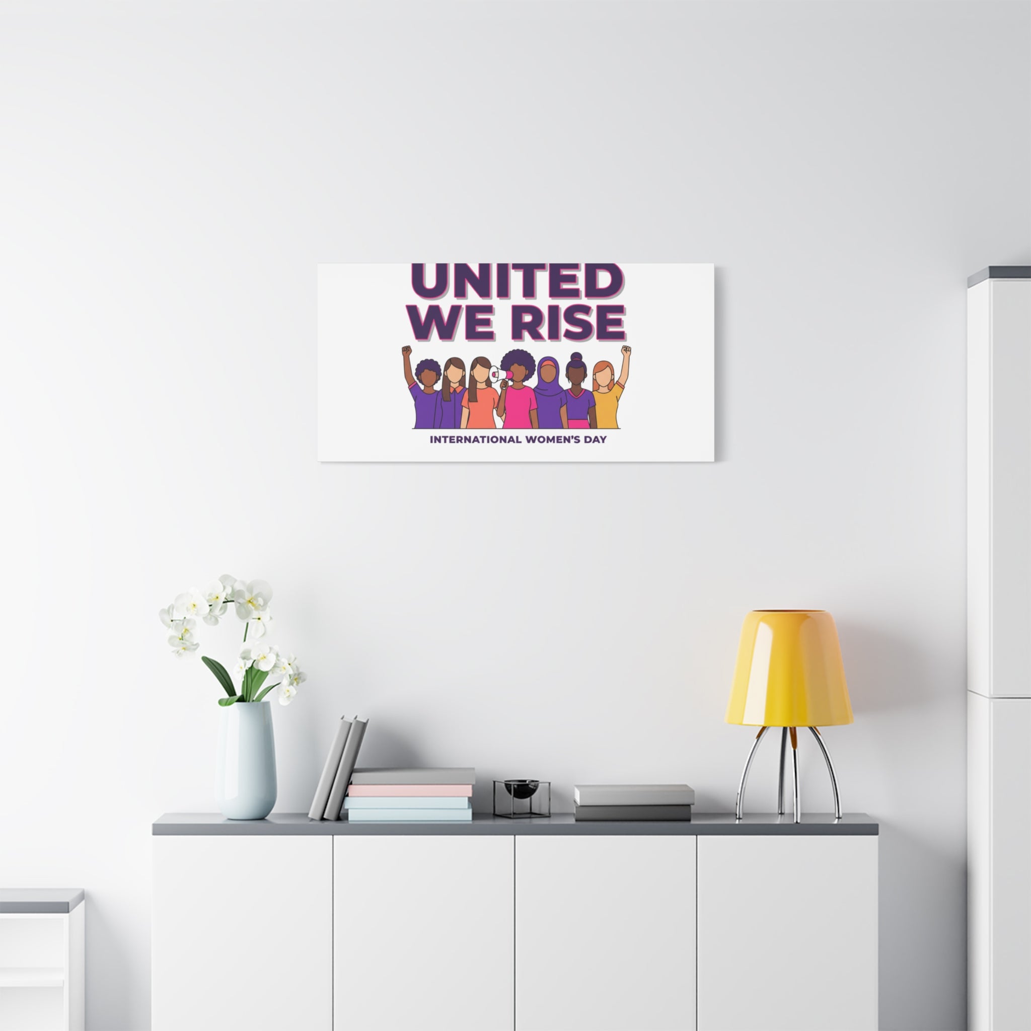United We Rise Matte Canvas, Stretched | International Women’s Day, IWD Typography