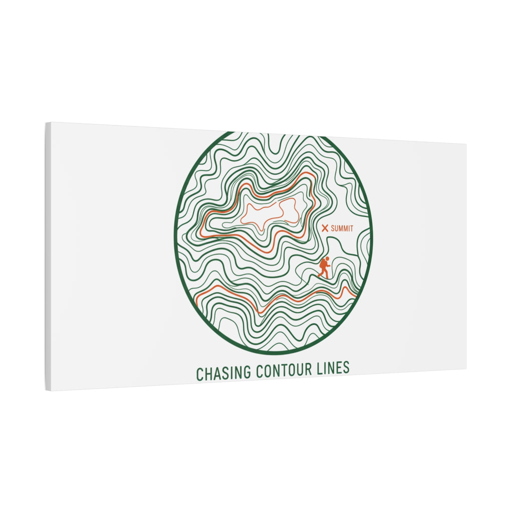 Chasing Contour Lines Topographic Canvas | topographic map print, contour line design