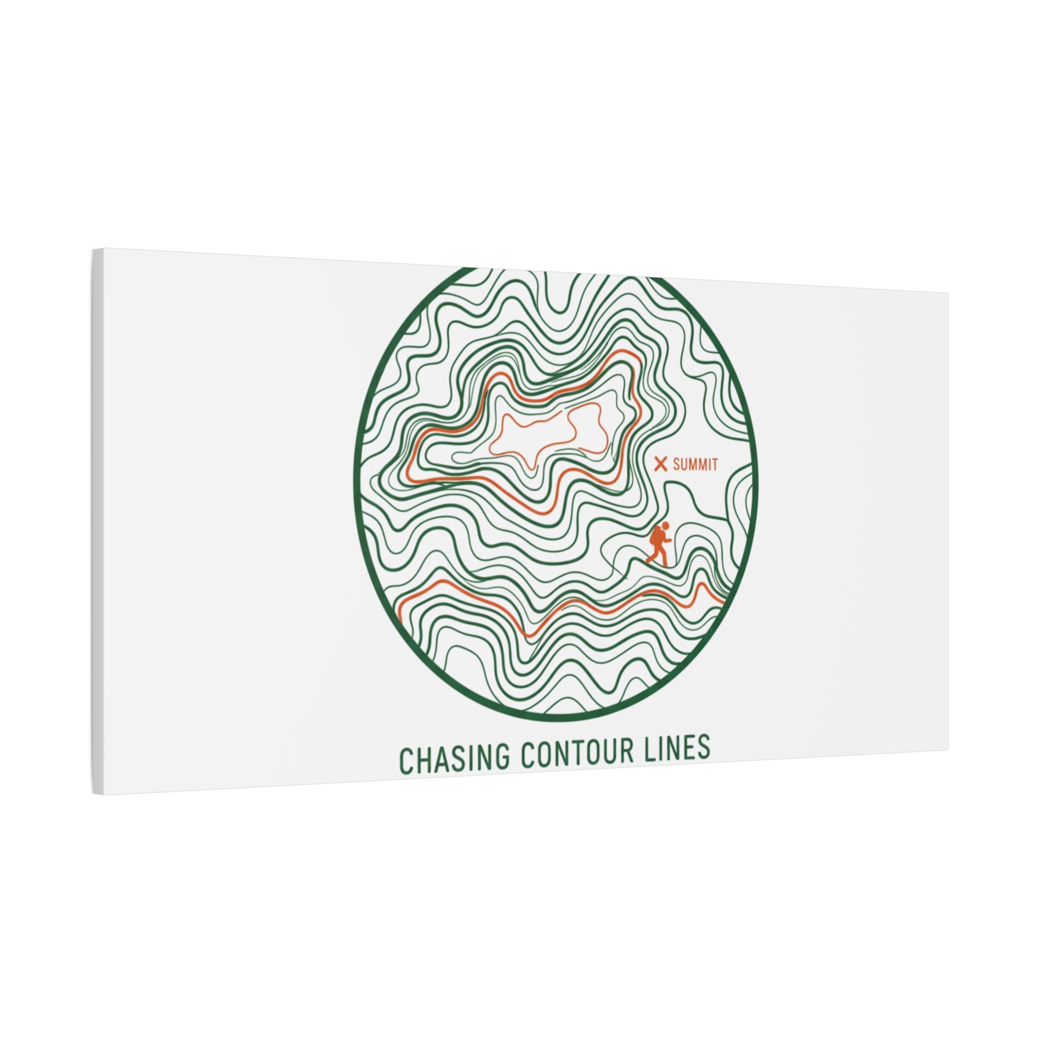 Chasing Contour Lines Topographic Canvas | topographic map print, contour line design