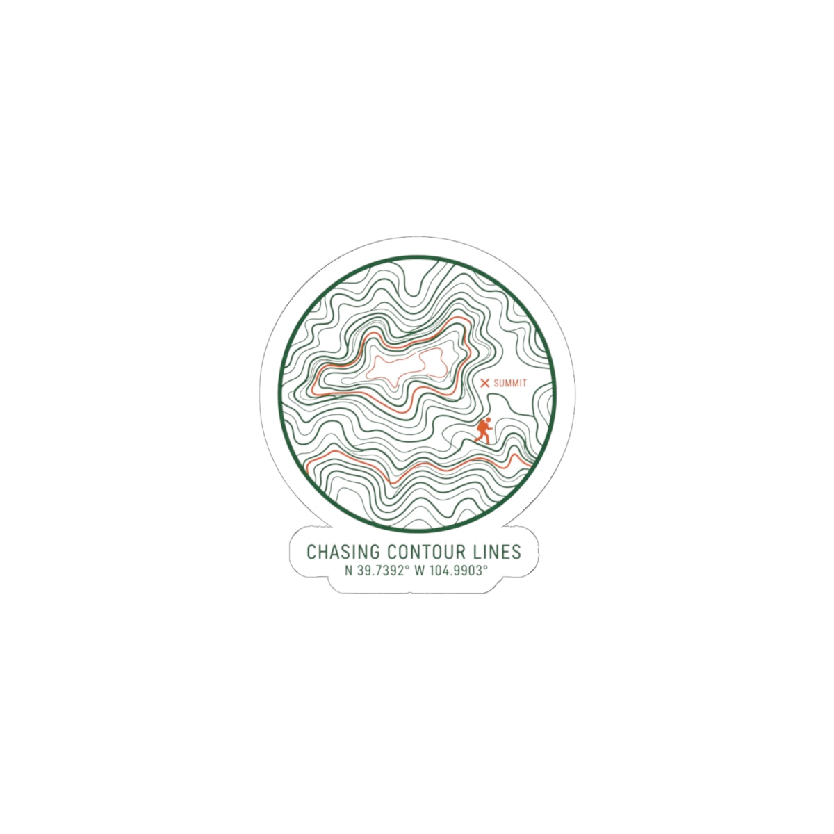 Topographic Contour Map Sticker | contour line design, topo map print