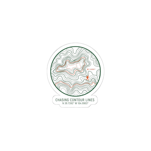 Topographic Contour Map Sticker | contour line design, topo map print